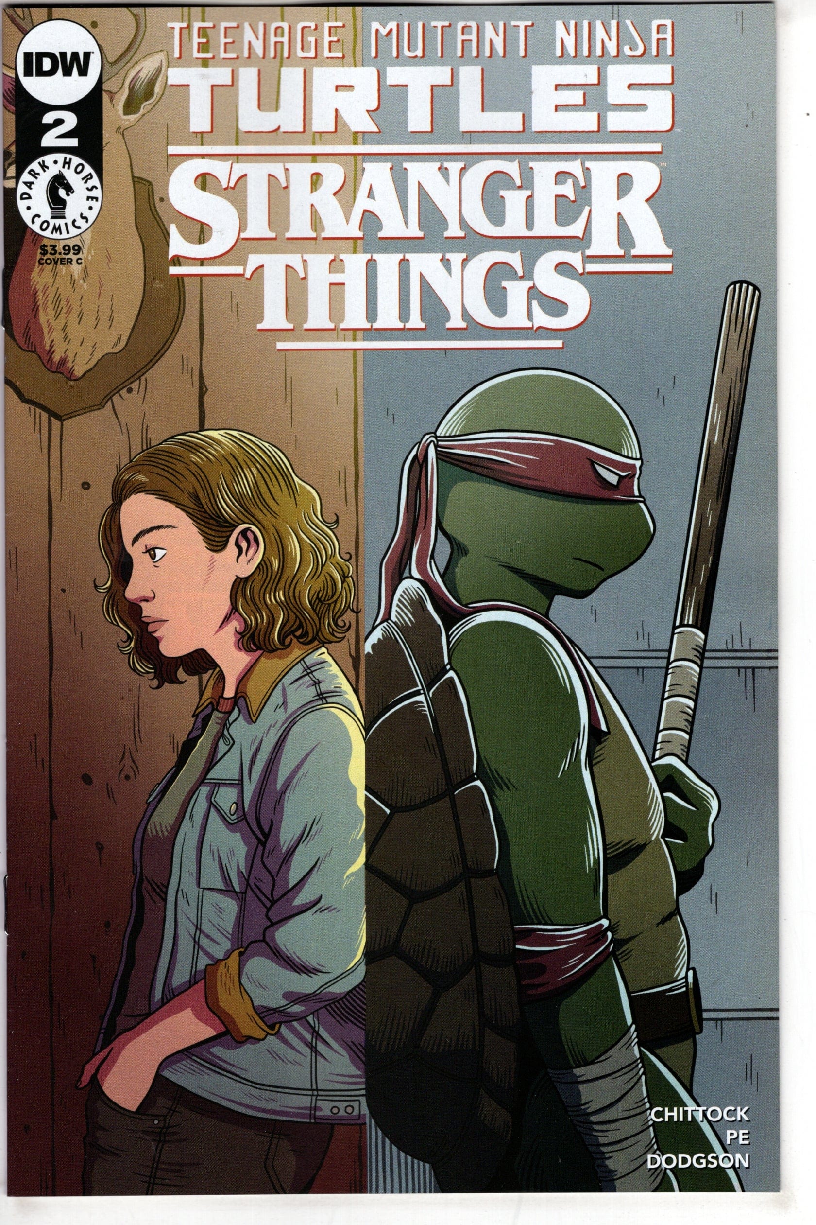 IDW PUBLISHING COMIC BOOK TMNT X STRANGER THINGS #2 CVR C WOODALL
