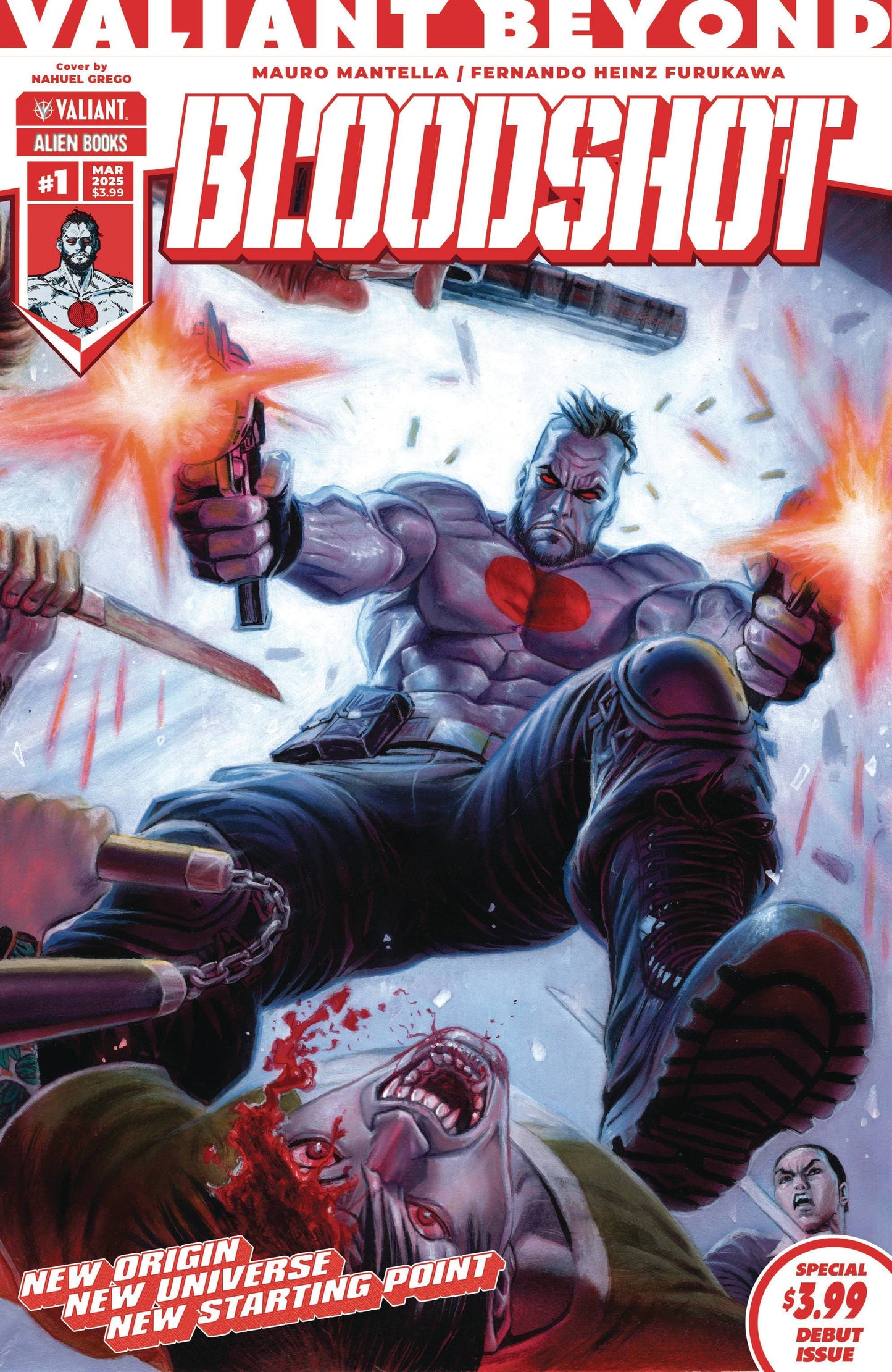 IDW Publishing COMIC BOOK Valiant Beyond: Bloodshot #1 Variant B (Grego Wraparound Variant)