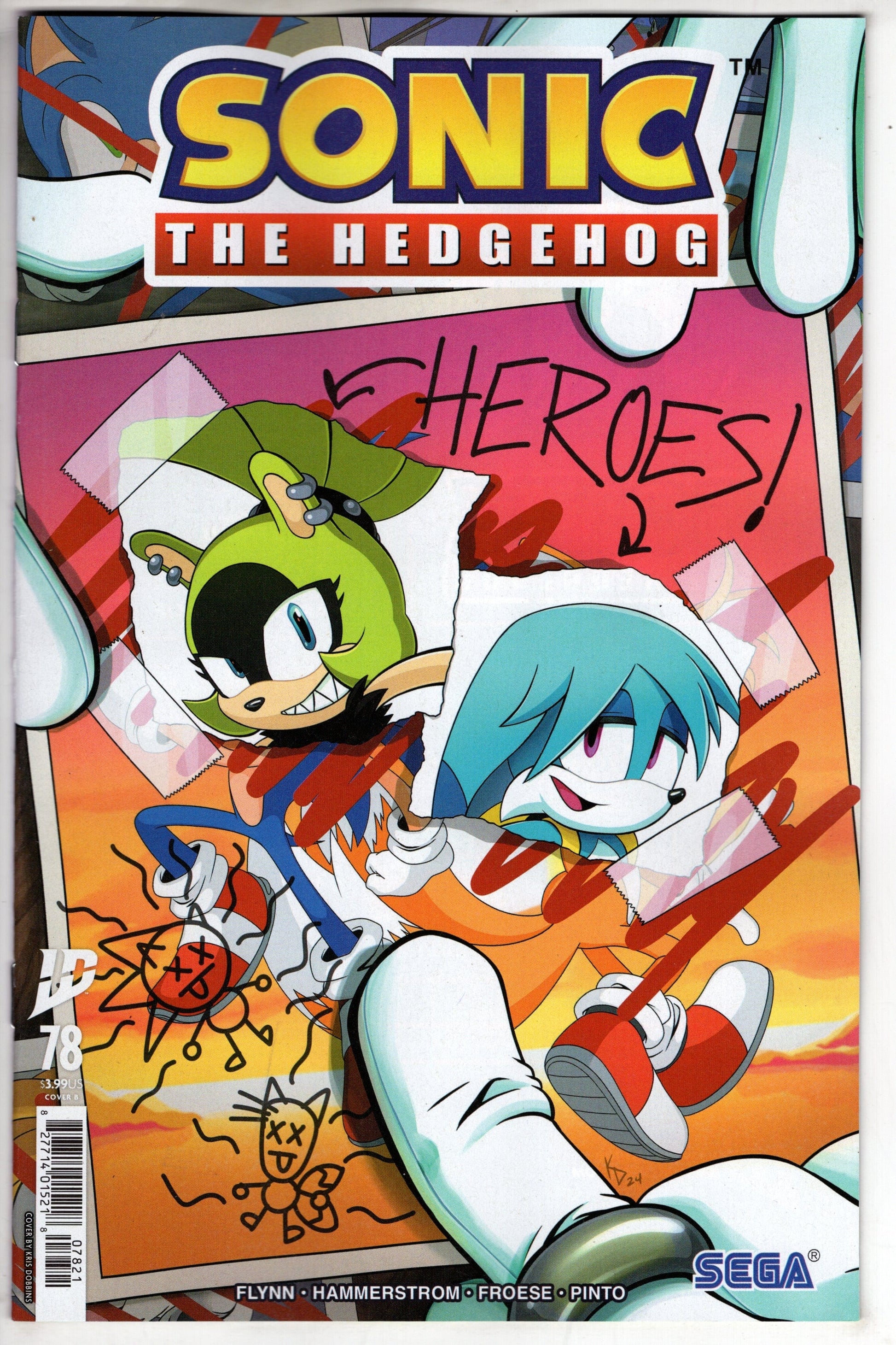 IDW Publishing COMIC BOOKS Sonic the Hedgehog #78 Variant B (Dobbins)