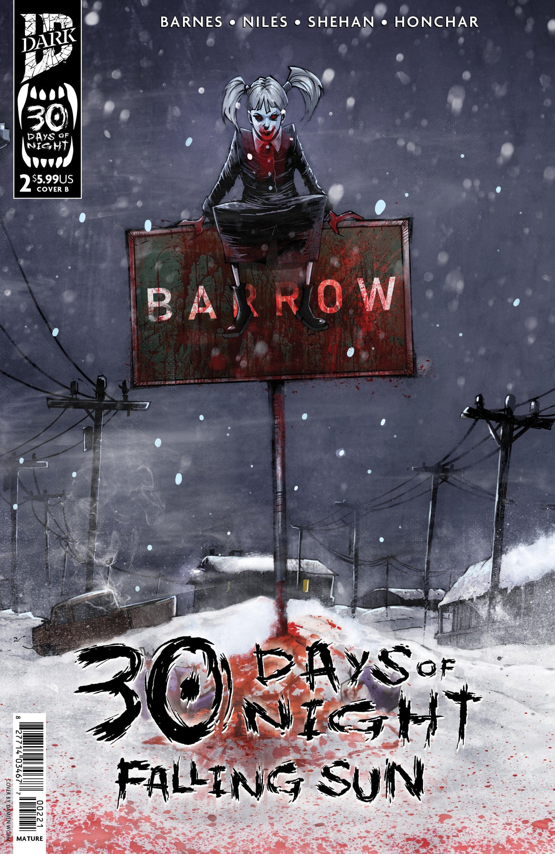 IDW Publishing NEW THIS WEEK 30 Days of Night: Falling Sun #2 Variant B (Damien Worm)