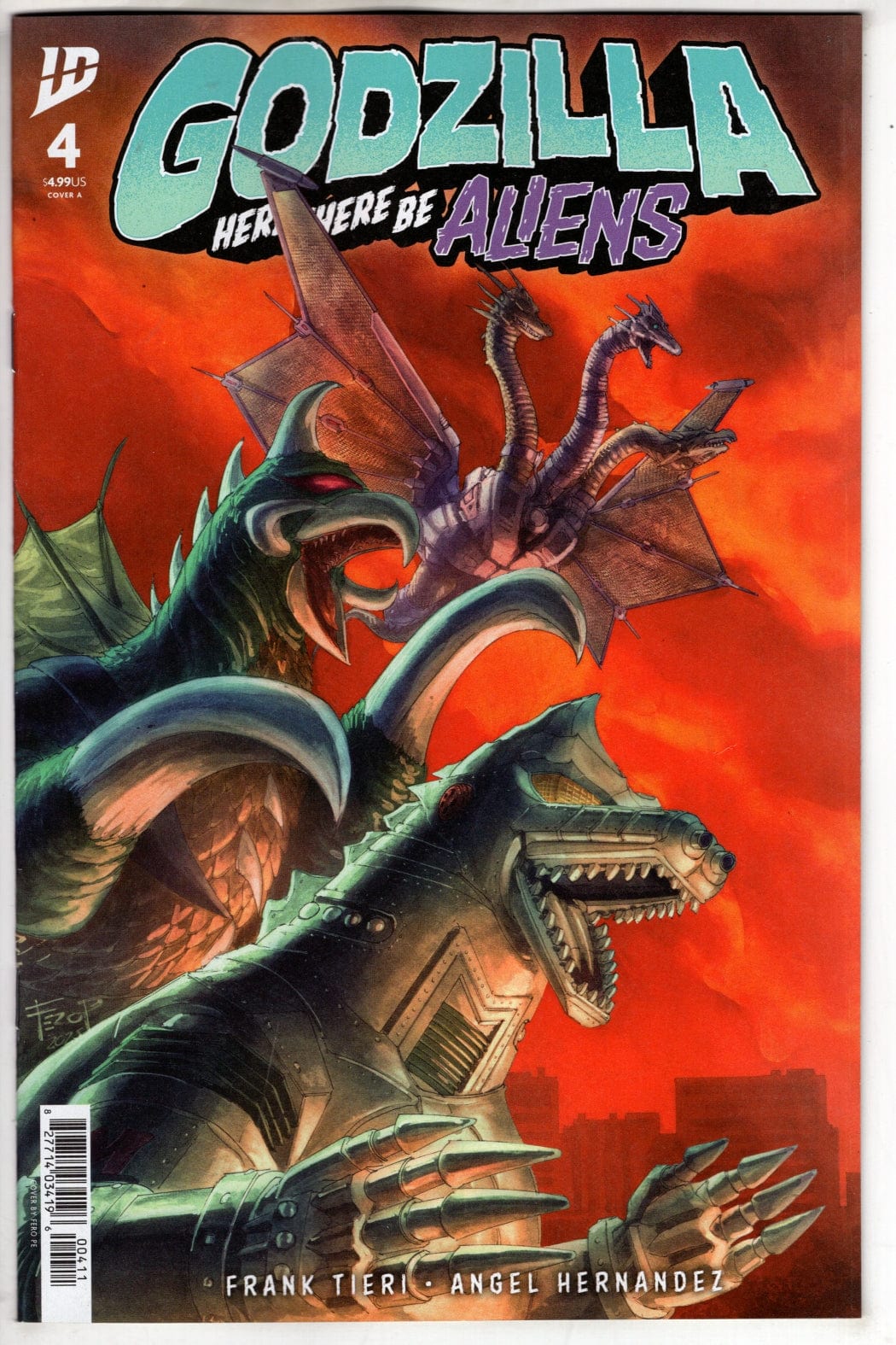 IDW Publishing NEW THIS WEEK Godzilla: Here There Be Aliens #4 Cover A (Pe)