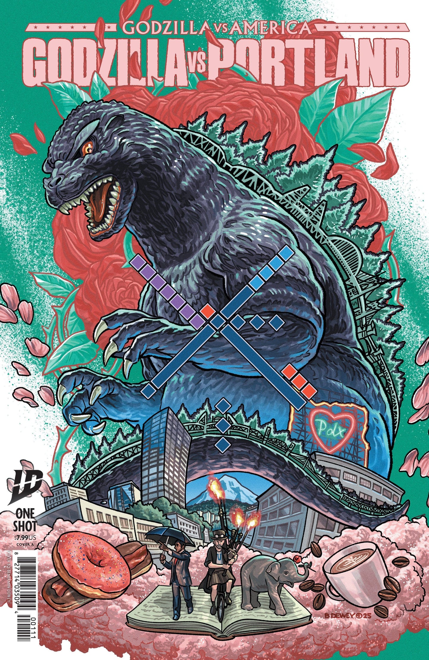 IDW Publishing NEW THIS WEEK Godzilla Vs. America: Portland Cover A (Dewey) (VF/NM)