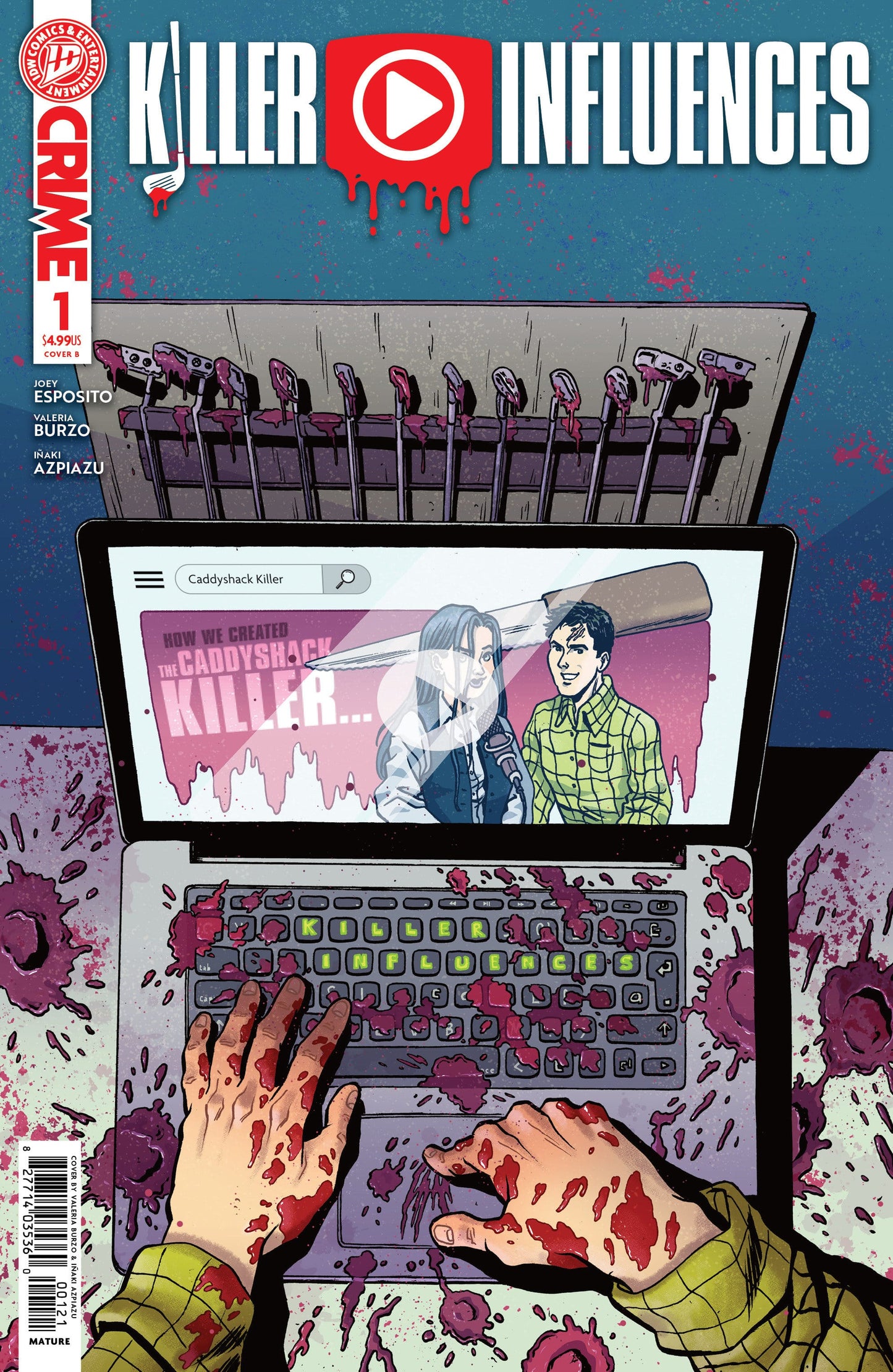 IDW Publishing NEW THIS WEEK Killer Influences #1 Variant B (Burzo) (VF/NM)