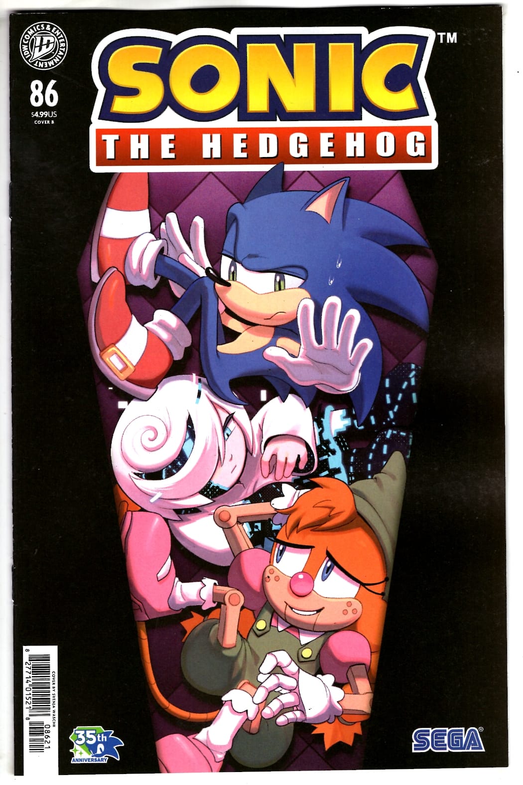 IDW Publishing NEW THIS WEEK Sonic the Hedgehog #86 Variant B (Waschk) (VF/NM)