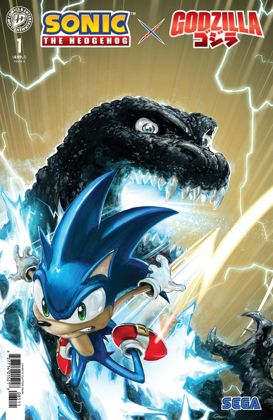 IDW Publishing NEW THIS WEEK Sonic the Hedgehog x Godzilla #1 Variant D (Crain) (VF/NM)