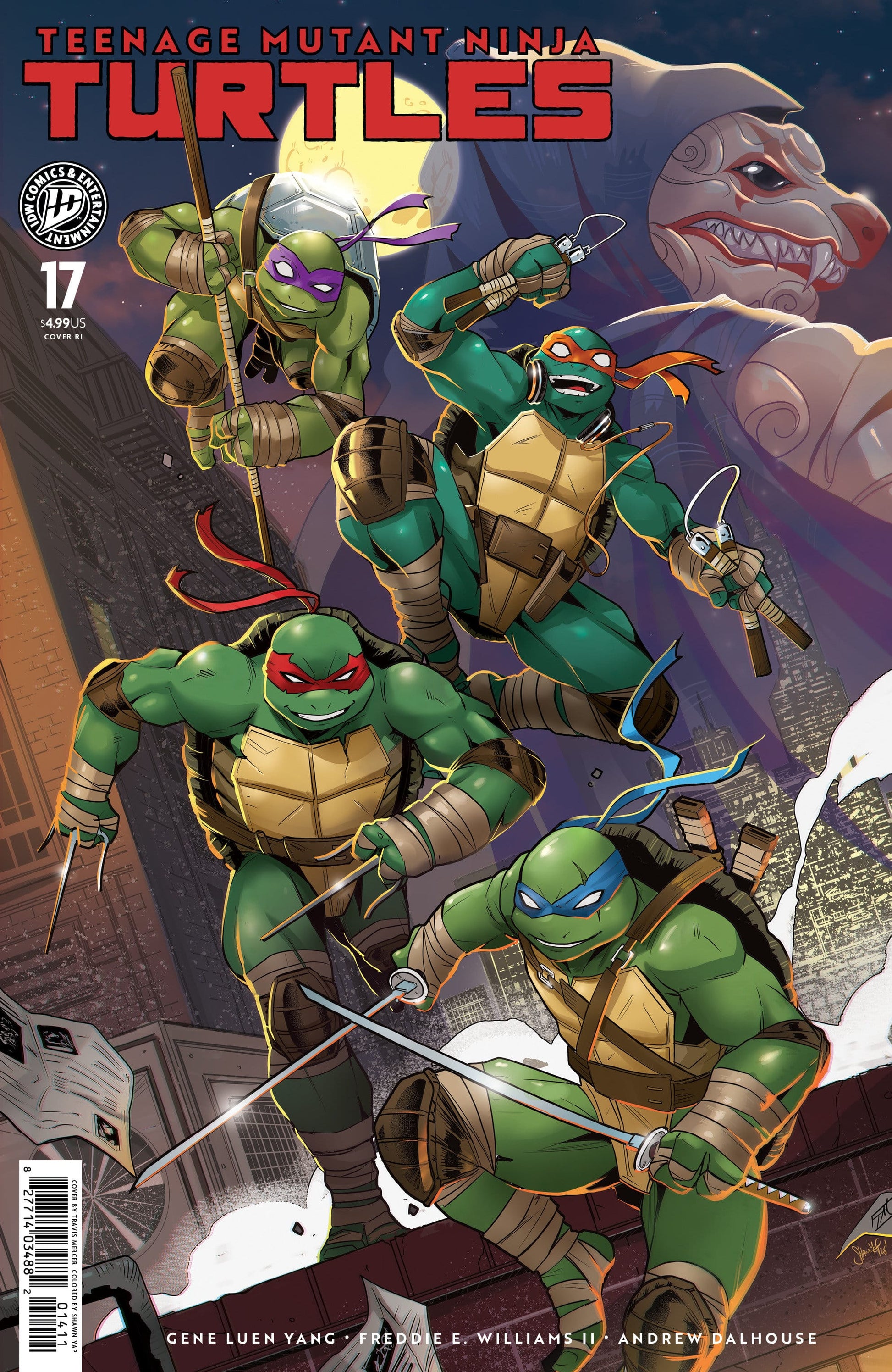 IDW Publishing NEW THIS WEEK Teenage Mutant Ninja Turtles #17 Variant RI (50) (Mercer) (VF/NM)