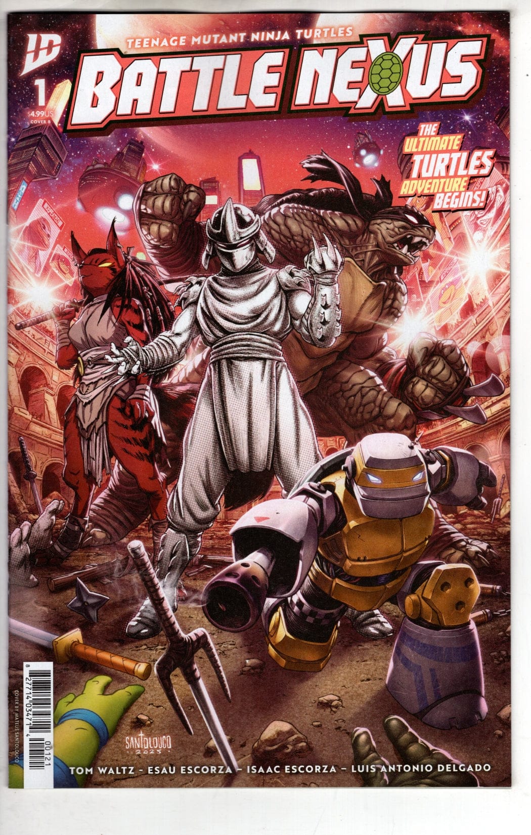 IDW Publishing NEW THIS WEEK Teenage Mutant Ninja Turtles: Battle Nexus #1 Variant B (Santolouco)