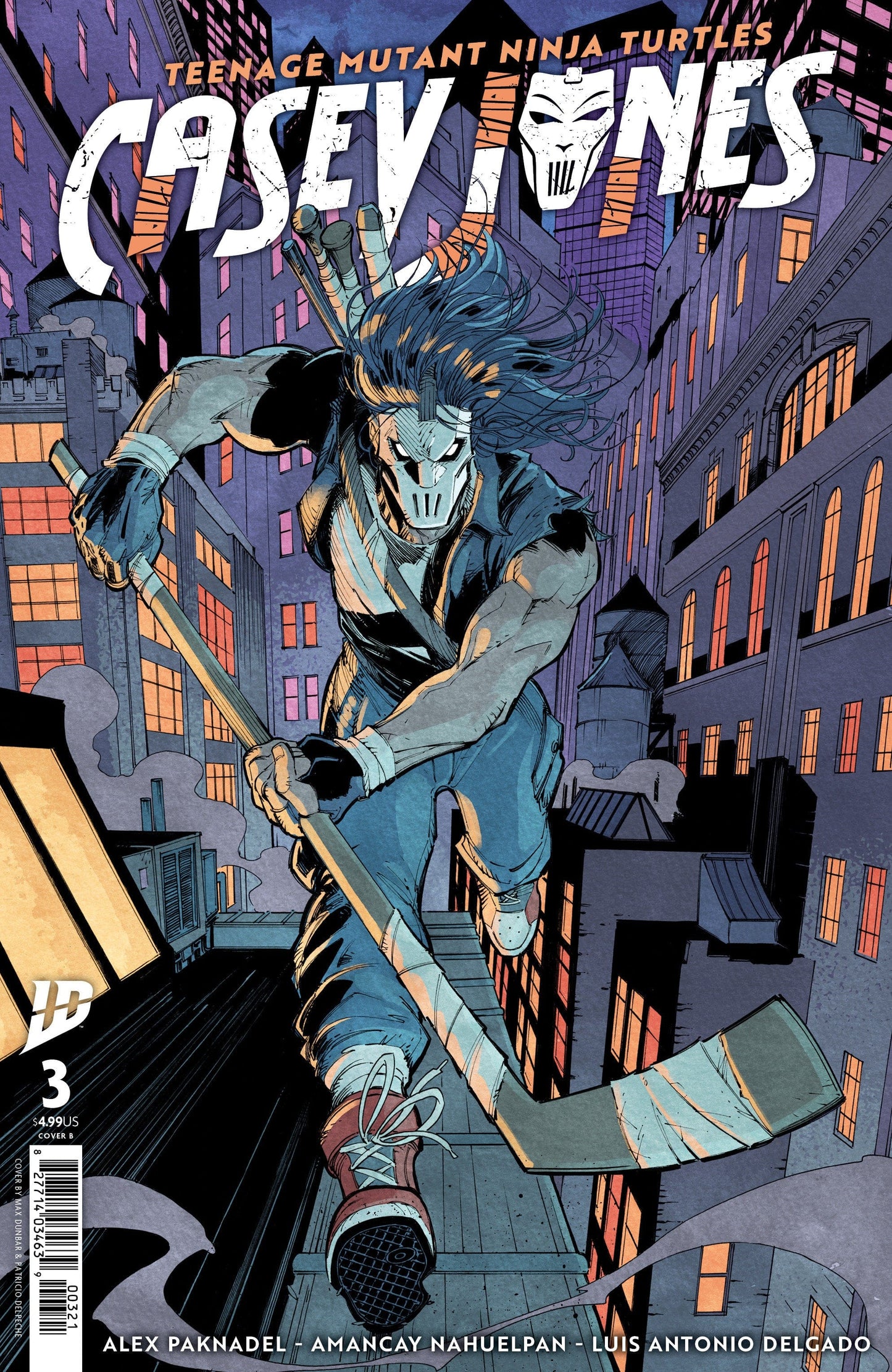 IDW Publishing NEW THIS WEEK Teenage Mutant Ninja Turtles: Casey Jones #3 Variant B (Dunbar)
