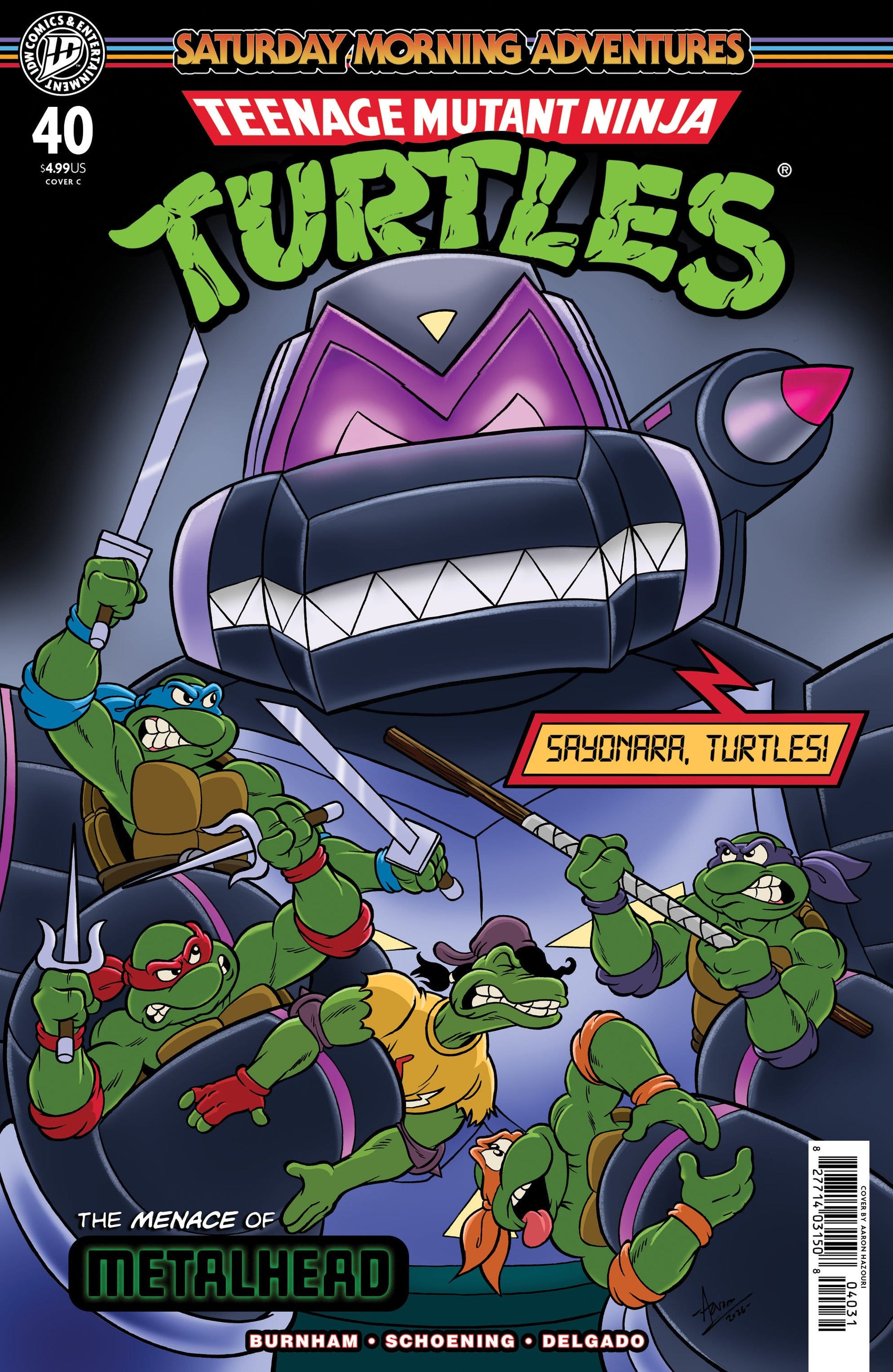 IDW Publishing NEW THIS WEEK Teenage Mutant Ninja Turtles: Saturday Morning Adventures #40 Variant C (Hazouri) (VF/NM)