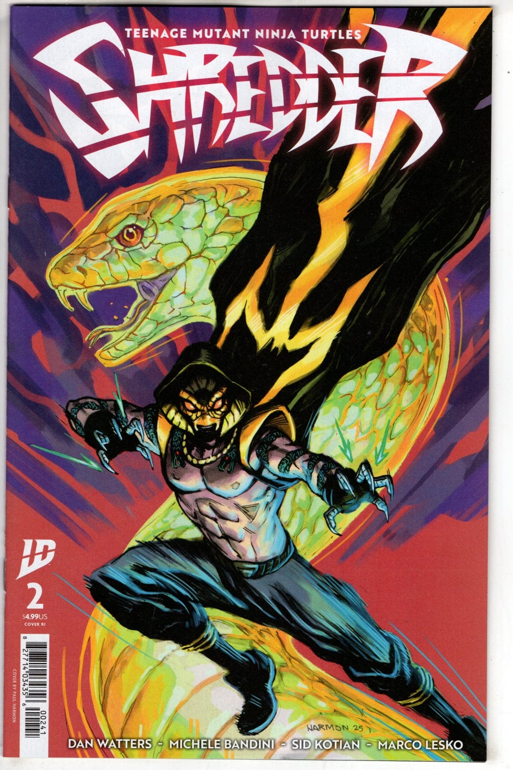 IDW Publishing NEW THIS WEEK Teenage Mutant Ninja Turtles: Shredder #2 Variant RI (10) (Harmon)