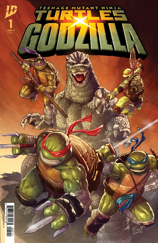 IDW Publishing NEW THIS WEEK Teenage Mutant Ninja Turtles x Godzilla #1 Cover A (Pe) [VF/NM]