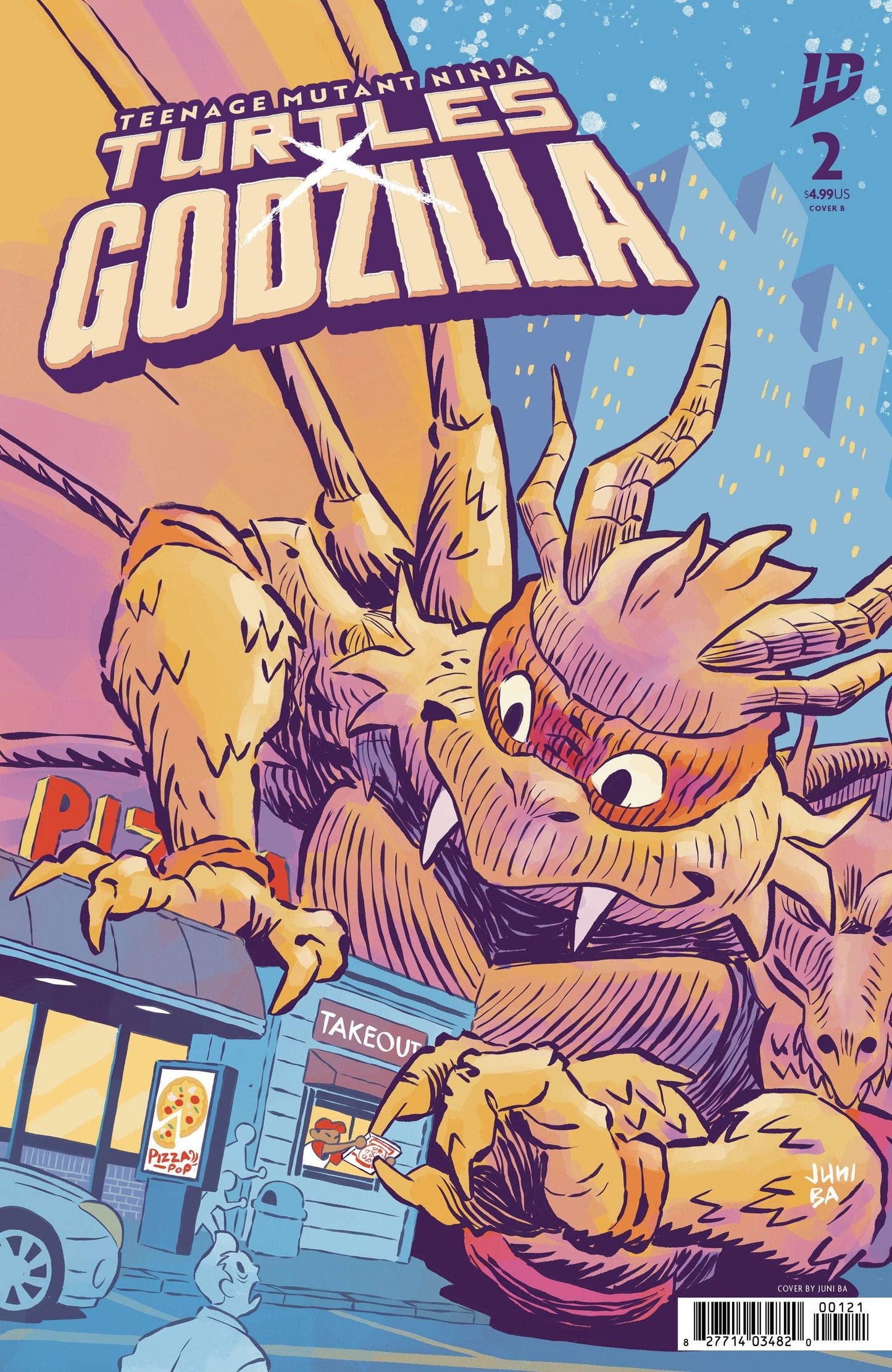 IDW Publishing NEW THIS WEEK Teenage Mutant Ninja Turtles x Godzilla #2 Variant B (Ba) (VF/NM)