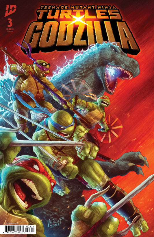 IDW Publishing NEW THIS WEEK Teenage Mutant Ninja Turtles x Godzilla #3 Cover A (Pe) (VF/NM)
