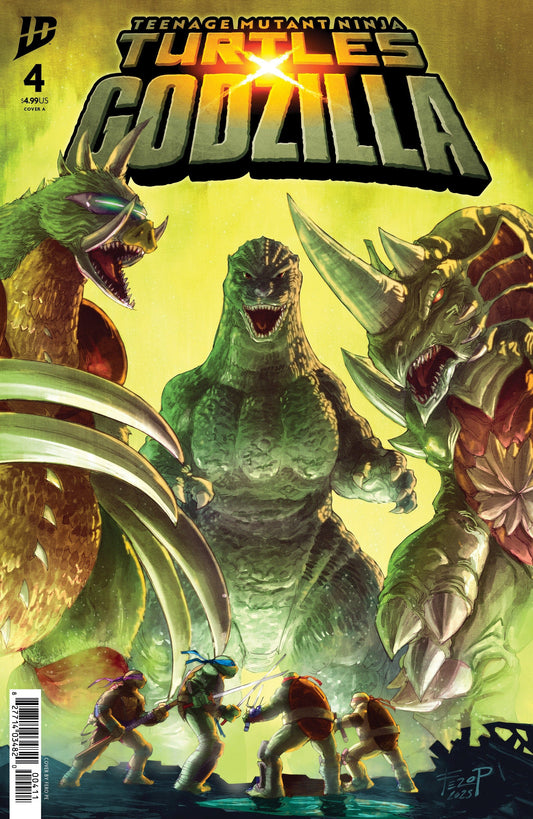 IDW Publishing NEW THIS WEEK Teenage Mutant Ninja Turtles x Godzilla #4 Cover A (Pe) (VF/NM)