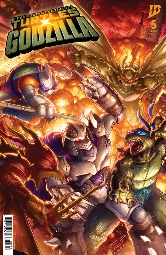IDW Publishing NEW THIS WEEK Teenage Mutant Ninja Turtles x Godzilla #5 Cover A (Pe) (VF/NM)