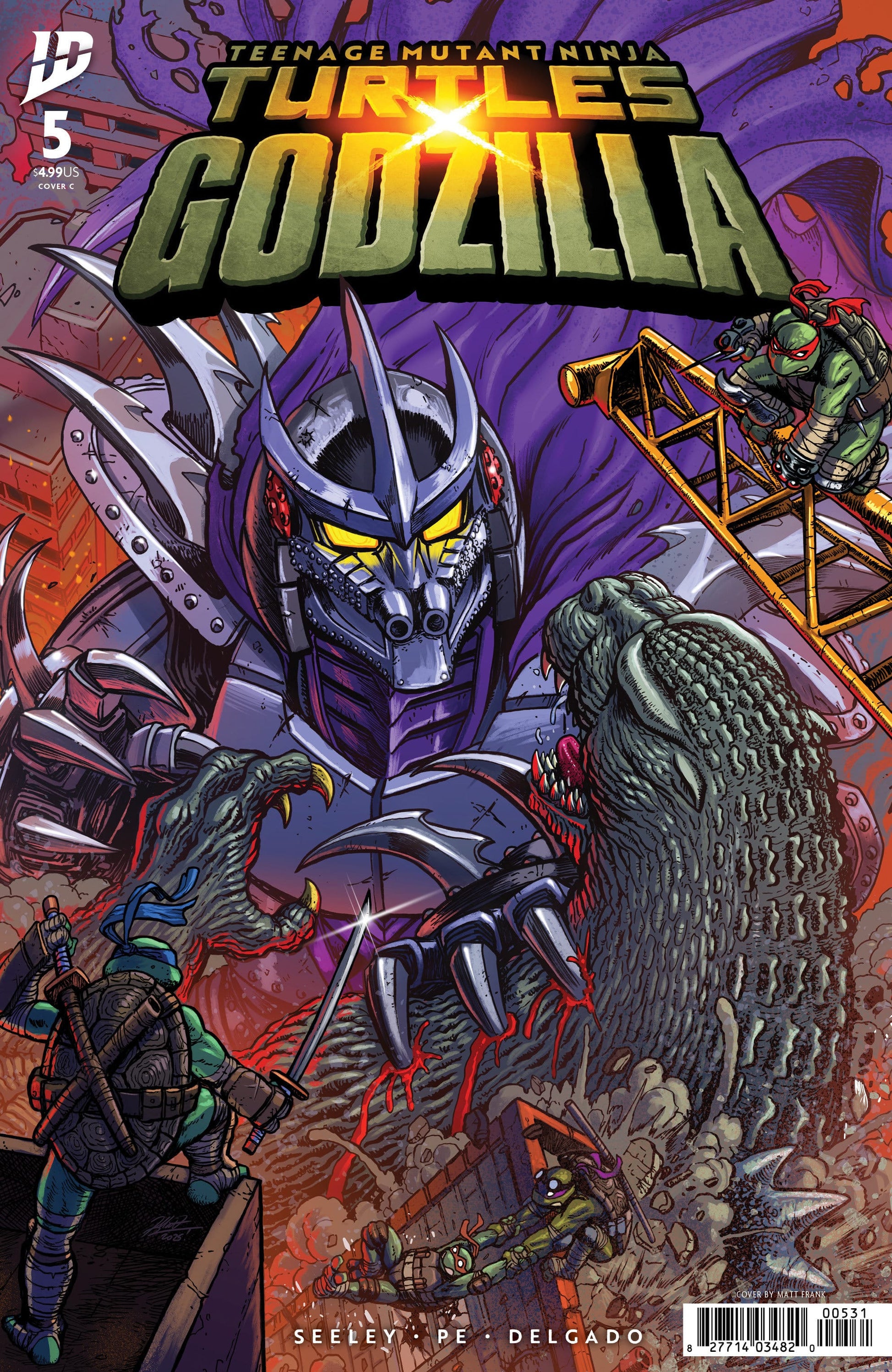 IDW Publishing NEW THIS WEEK Teenage Mutant Ninja Turtles x Godzilla #5 CVR C  (VF/NM)