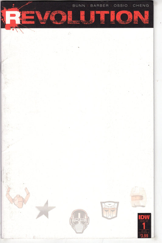 IDW PUBLISHING REVOLUTION #1 (OF 5) BLANK SKETCH CVR