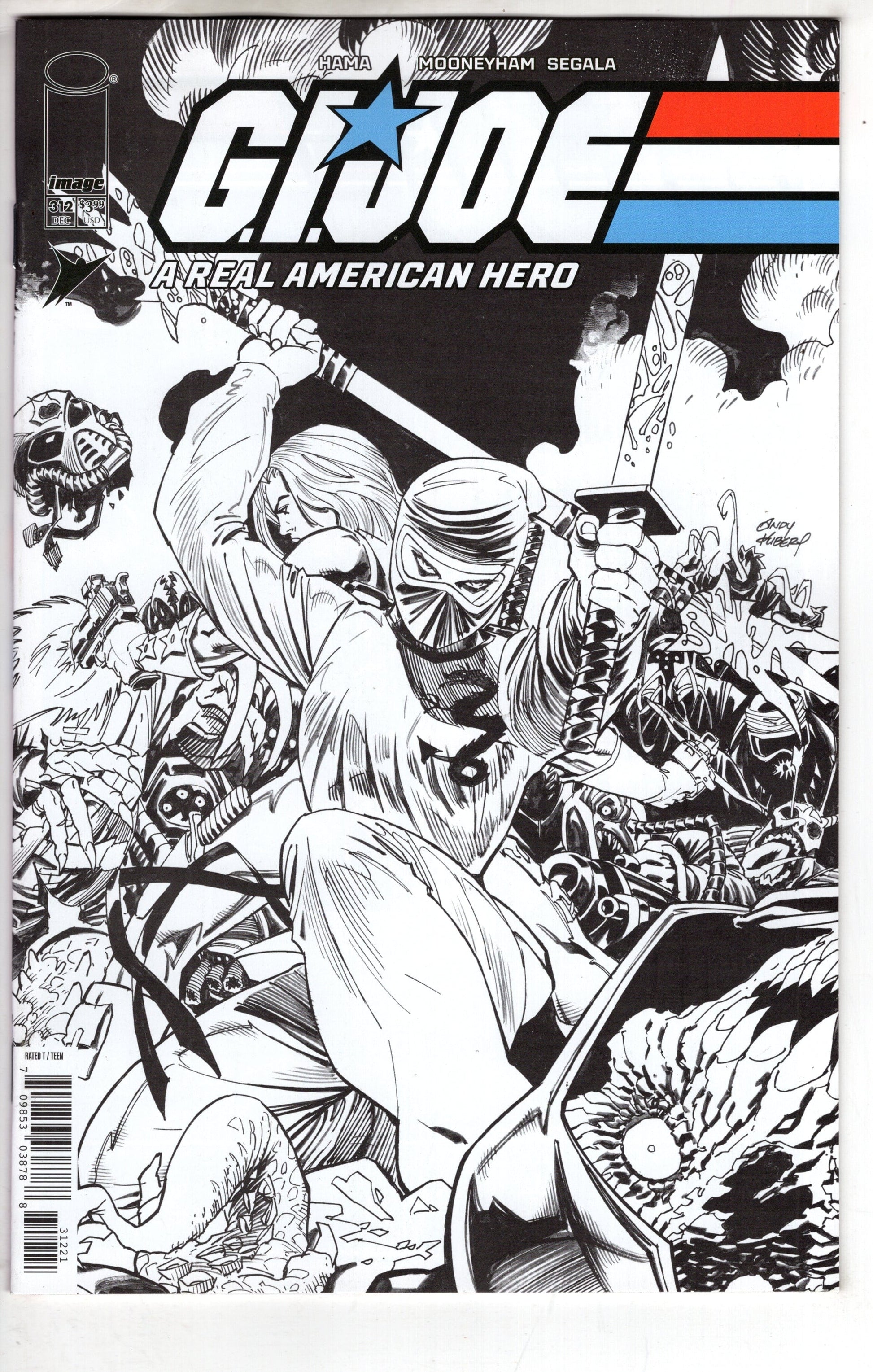IMAGE COMIC BOOK G.I. Joe A Real American Hero #312 Cover B Andy Kubert Black & White Variant