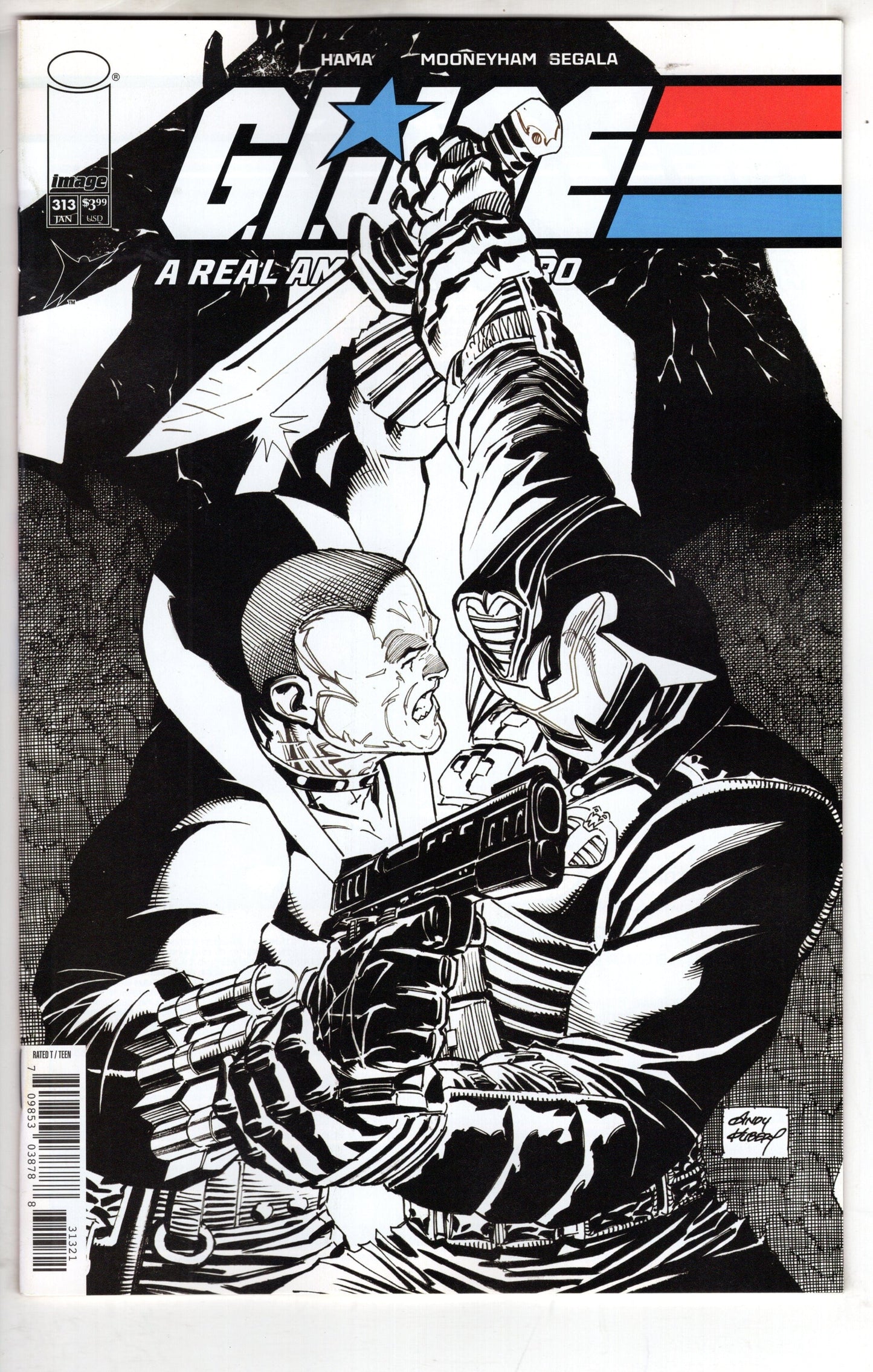 IMAGE COMIC BOOK G.I. Joe A Real American Hero #313 Cover B Andy Kubert Black & White Variant