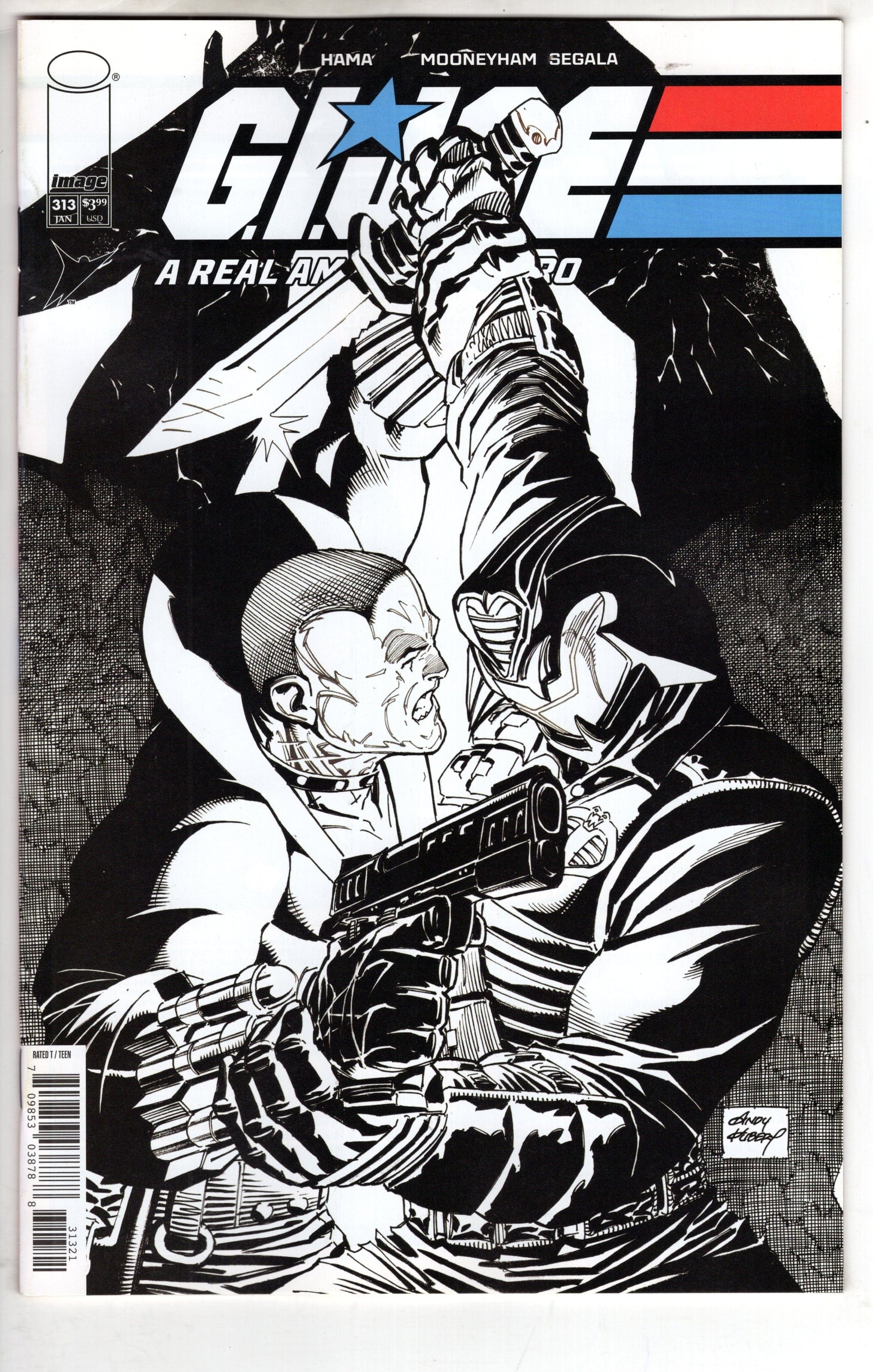 IMAGE COMIC BOOK G.I. Joe A Real American Hero #313 Cover B Andy Kubert Black & White Variant