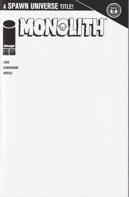 IMAGE COMIC BOOK Spawn Monolith #3 (Of 3) Cover B Blank Sketch Variant (Mature)