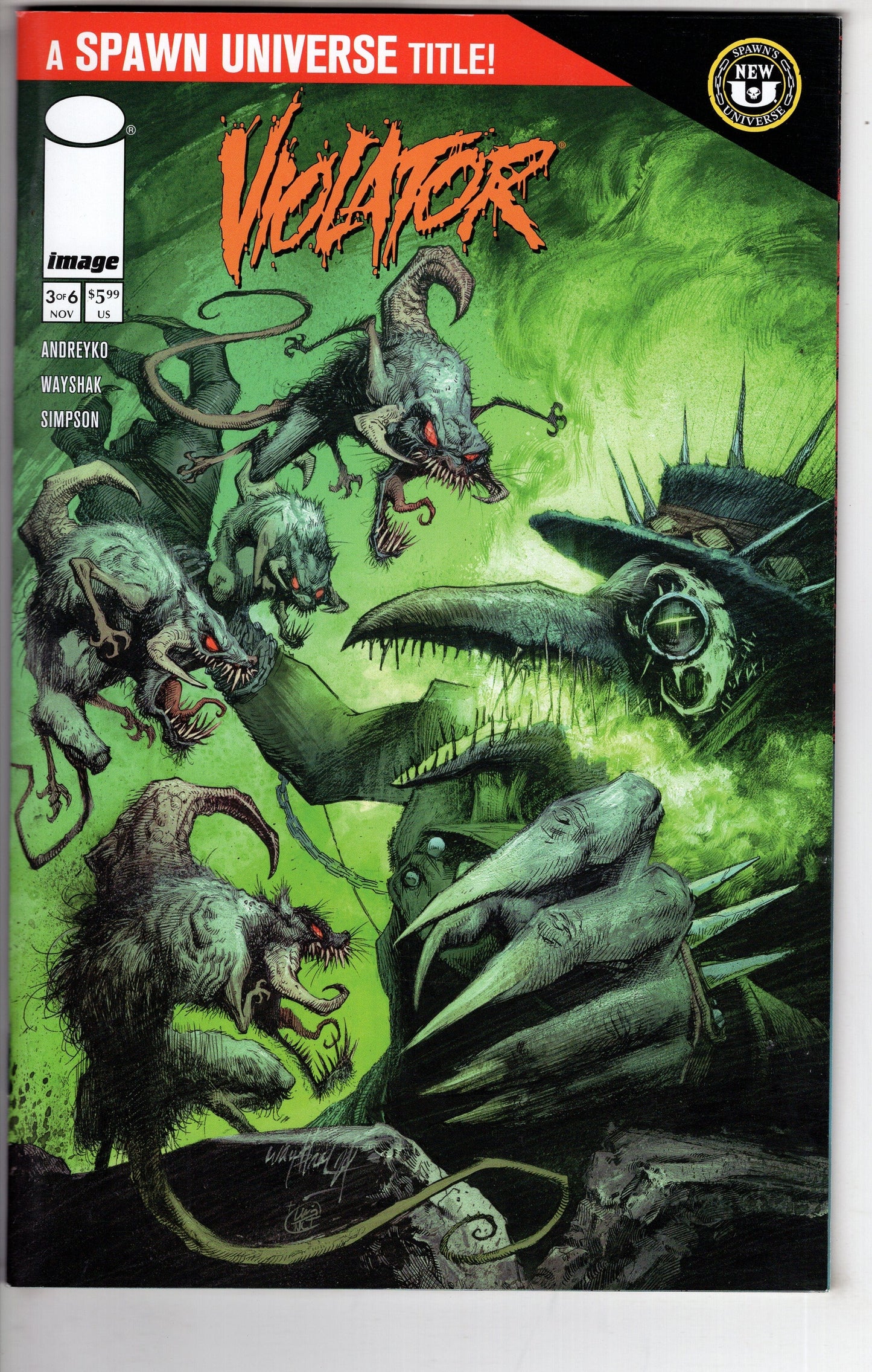IMAGE COMIC BOOK Spawn Violator #3 (Of 6) Cover A Jonathan Wayshak