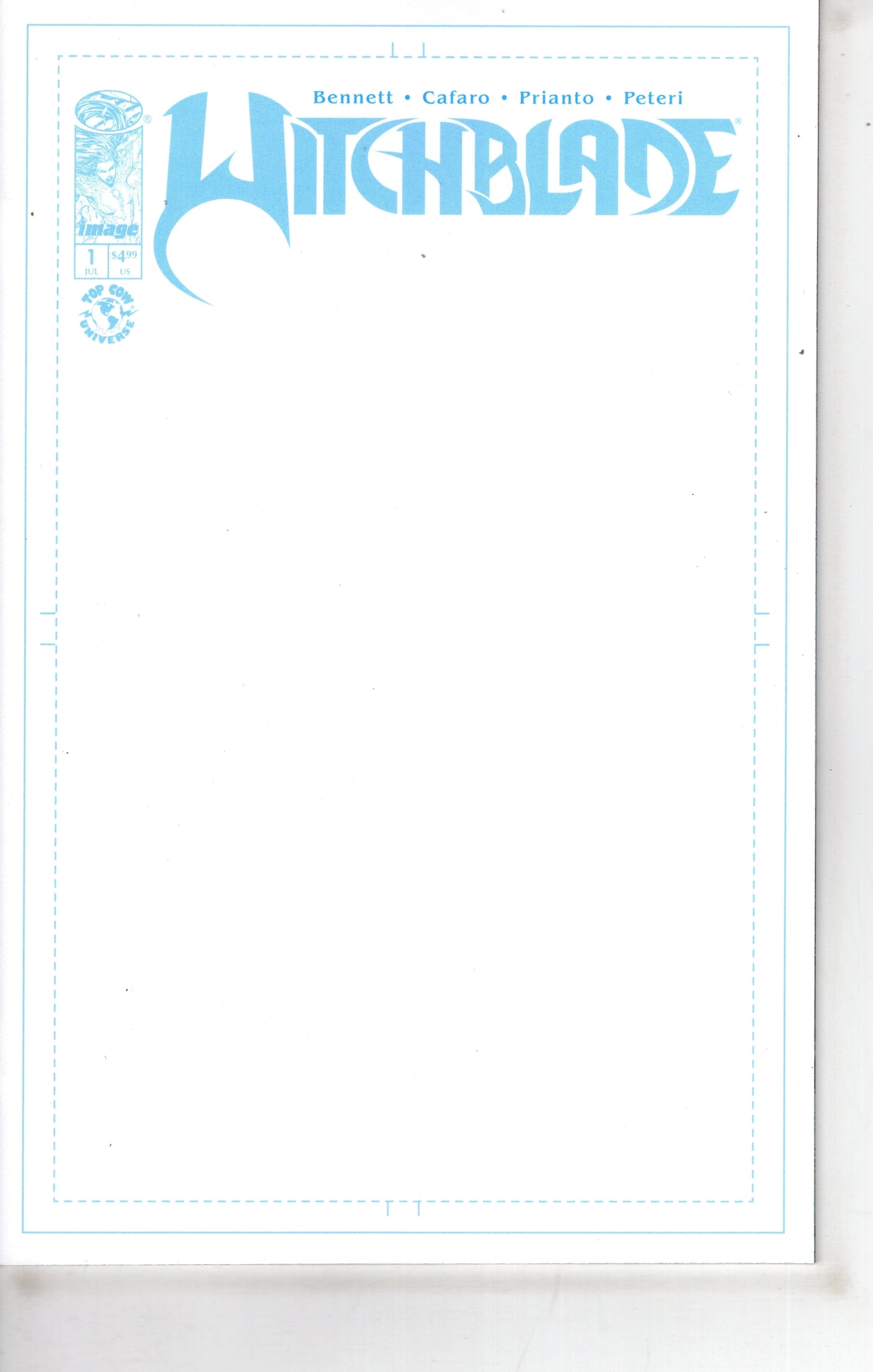 IMAGE COMIC BOOK WITCHBLADE #1 CVR C BLANK SKETCH