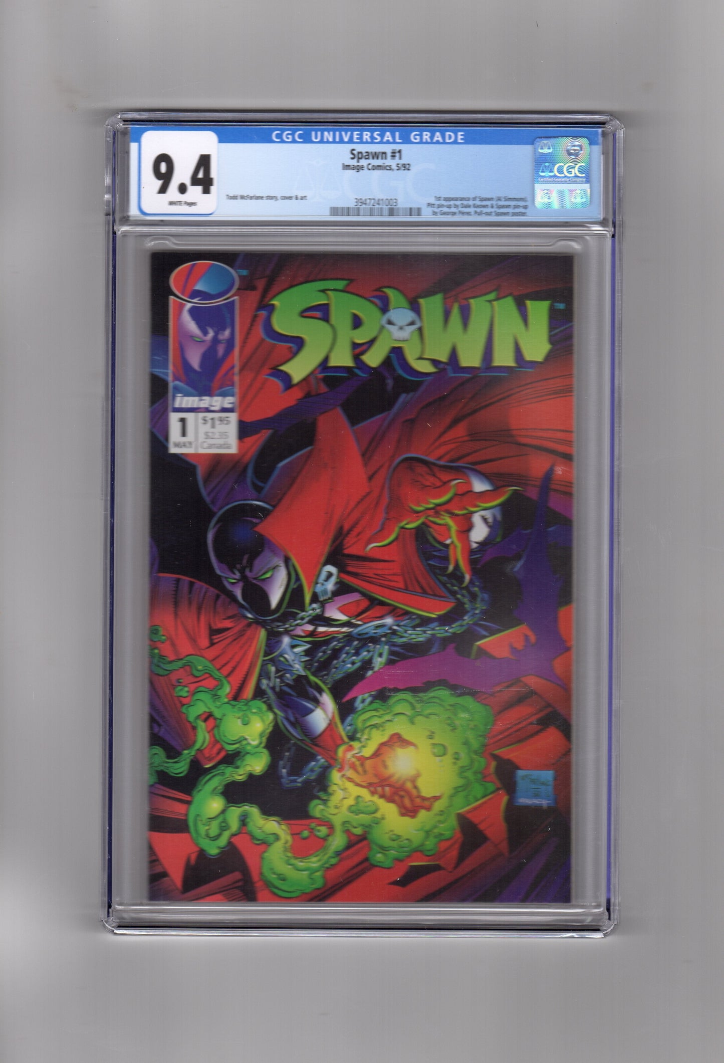 Image Comics CGC Comic SPAWN #1 CGC 9.4