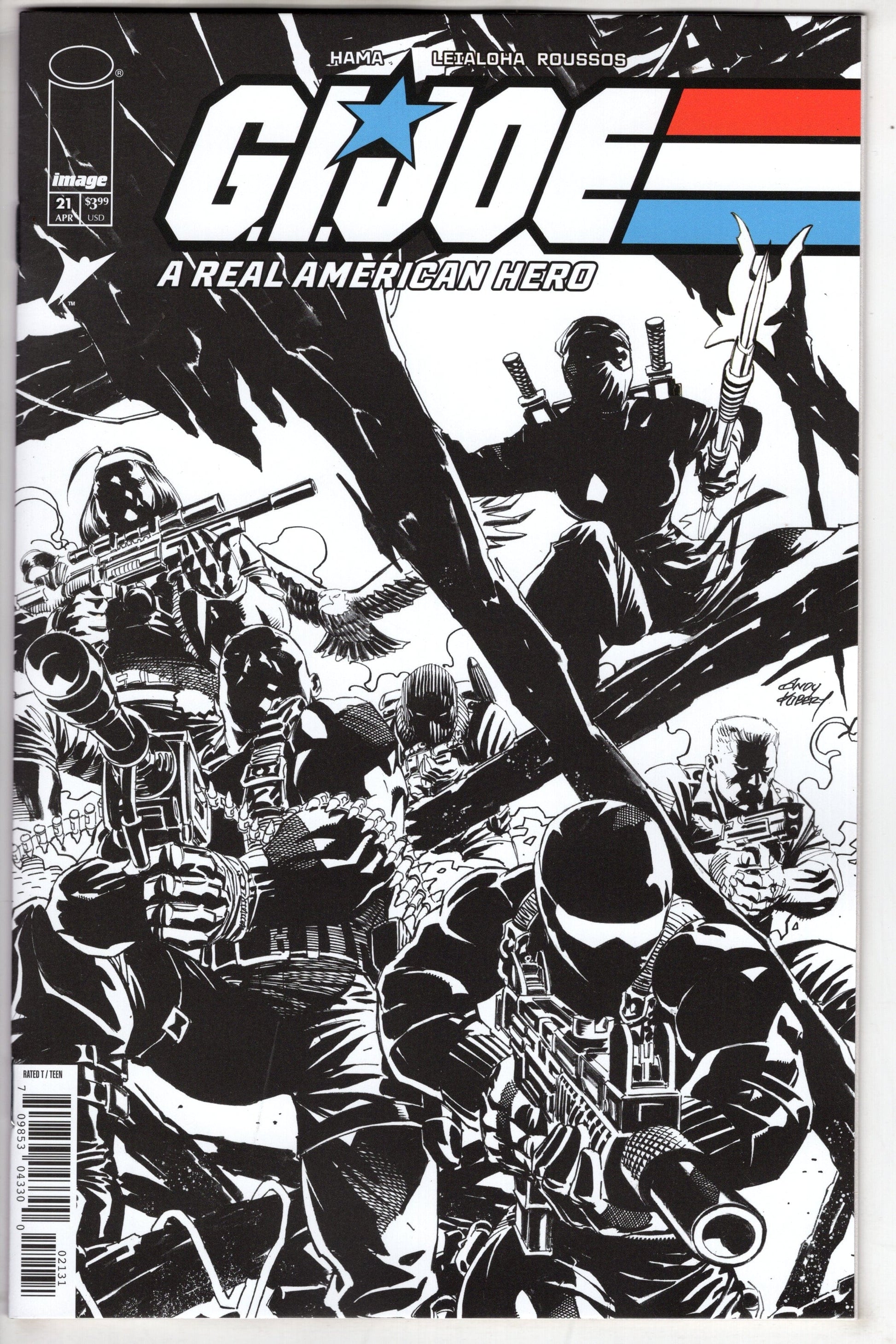 IMAGE COMICS COMIC BOOK GI JOE A REAL AMERICAN HERO SILENT MISSIONS EDITION #21 CVR C INC 1:10 ANDY KUBERT B&W VAR