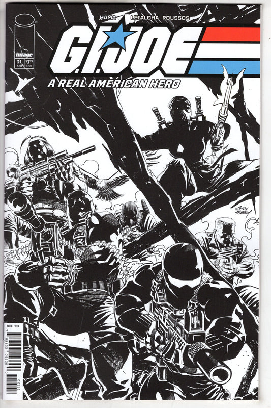 IMAGE COMICS COMIC BOOK GI JOE A REAL AMERICAN HERO SILENT MISSIONS EDITION #21 CVR C INC 1:10 ANDY KUBERT B&W VAR