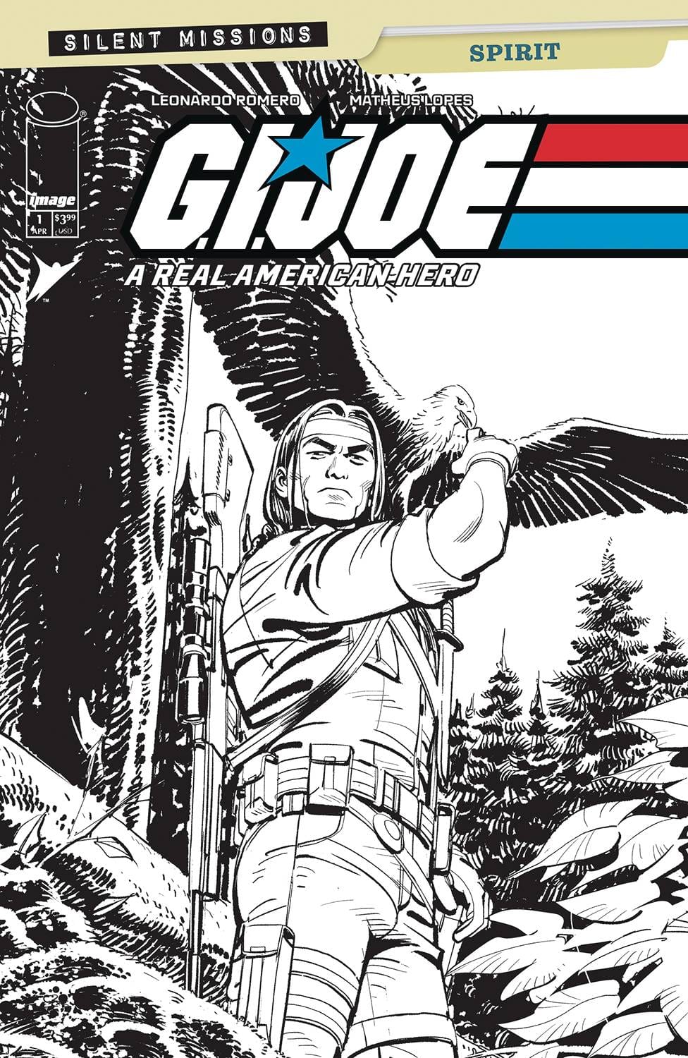 Image Comics COMIC BOOK GI JOE A REAL AMERICAN HERO SPIRIT #1 (ONE SHOT) CVR C INC 1:10 LEONARDO ROMERO B&W VAR