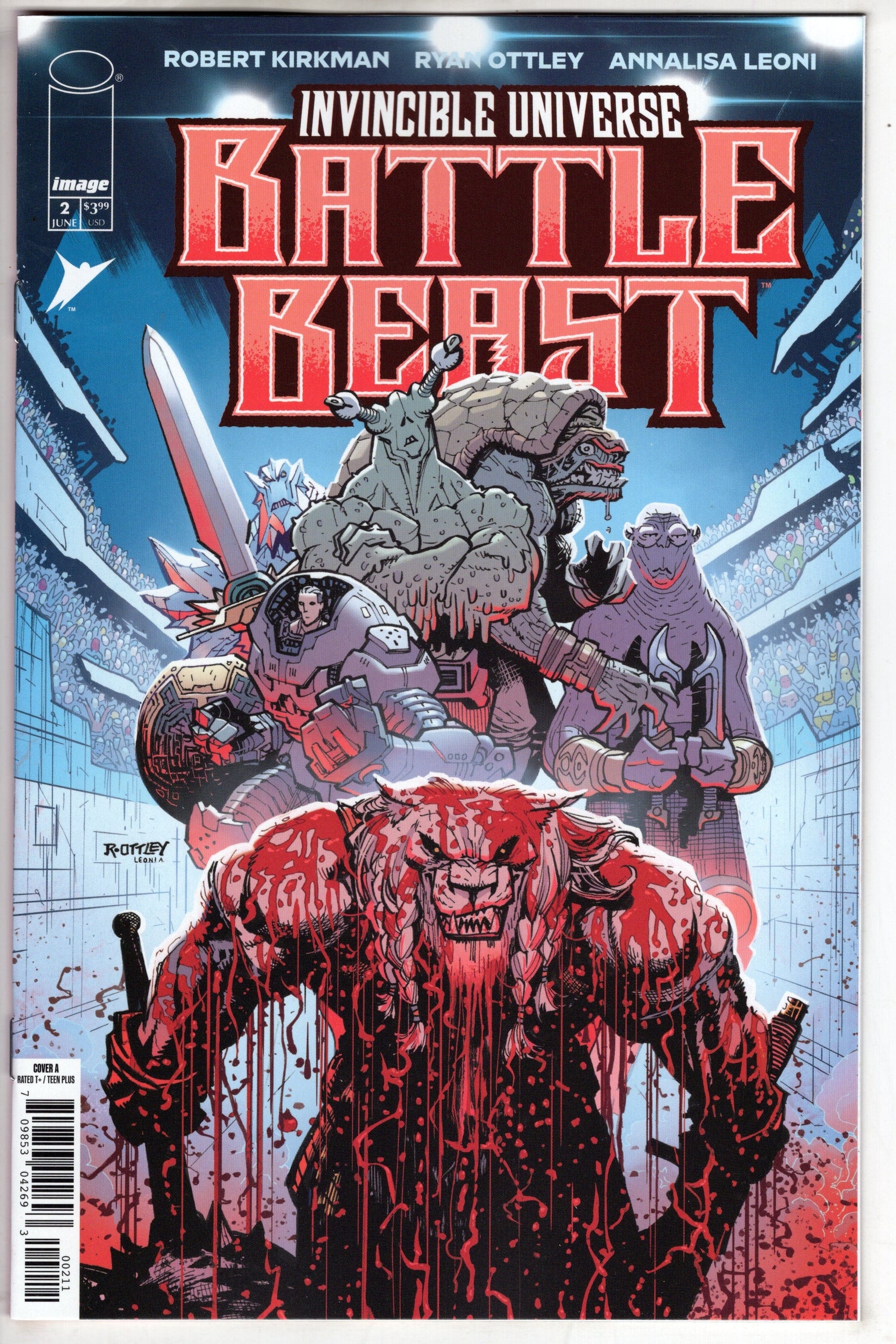 Image Comics COMIC BOOK INVINCIBLE UNIVERSE BATTLE BEAST #2 CVR A RYAN OTTLEY & ANNALISA LEONI