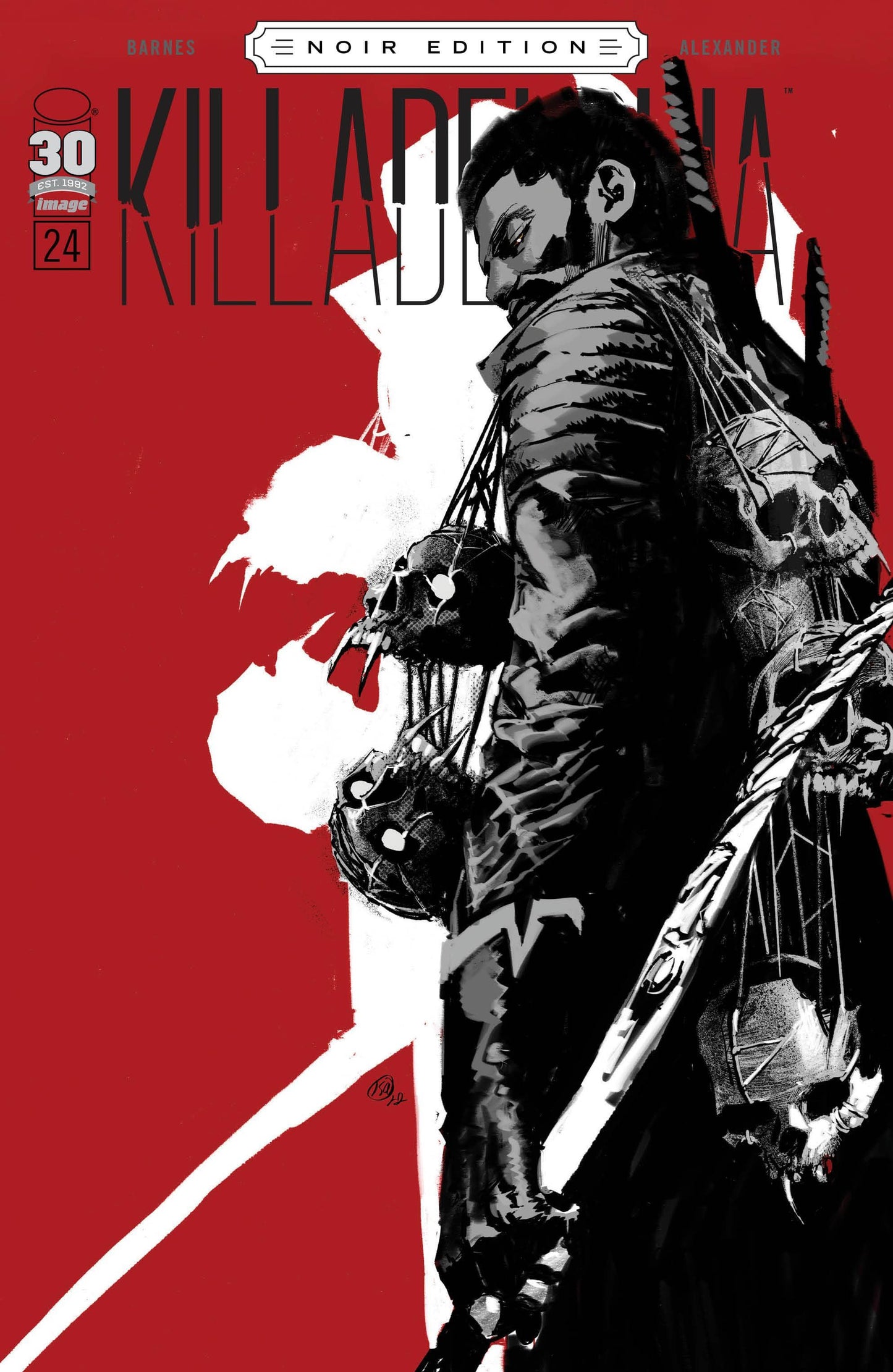 IMAGE COMICS COMIC BOOK KILLADELPHIA #24 CVR D ALEXANDER B&W NOIR ED (MR) (VF/NM)