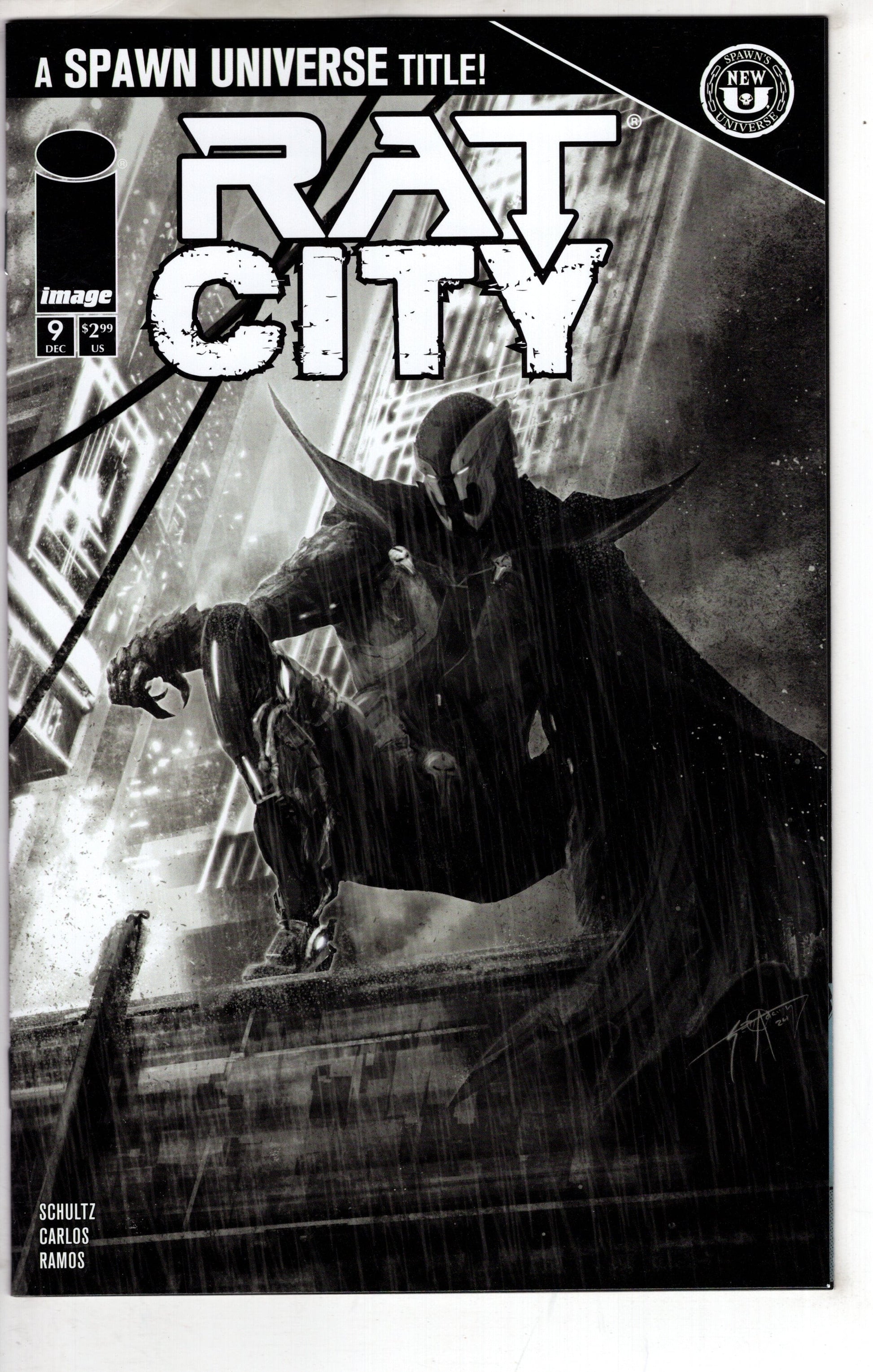 Image Comics COMIC BOOK Spawn Rat City #9 Cover C Seth Adams Black & White Variant