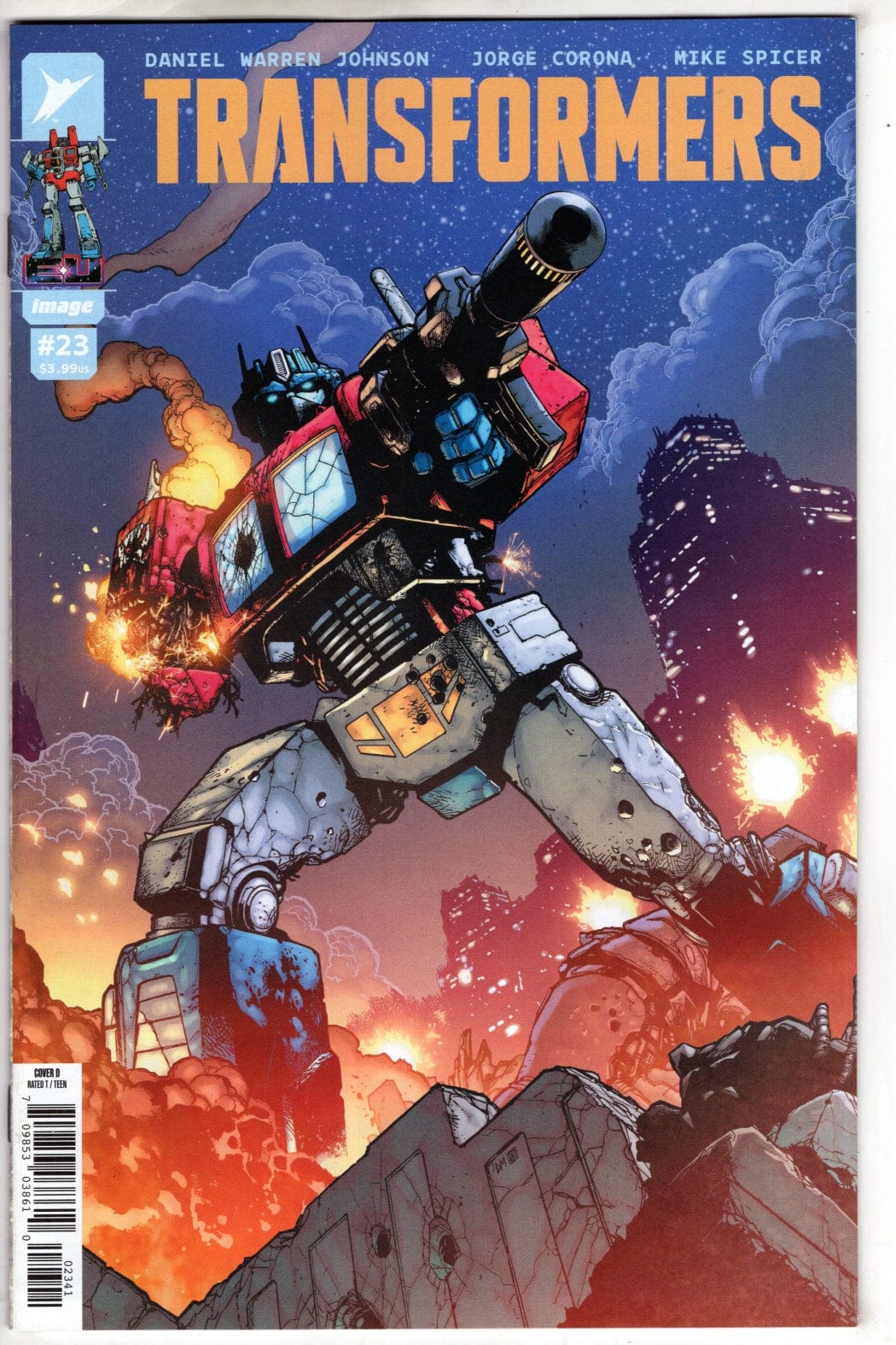Image Comics COMIC BOOK TRANSFORMERS #23 CVR D INC 1:25 DOUG MAHNKE & DAVID BARON VAR