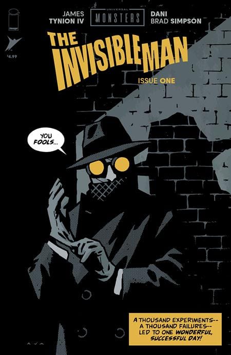 Image Comics COMIC BOOK UNIVERSAL MONSTERS THE INVISIBLE MAN #1 (OF 4) CVR C INC 1:10 DAVID AJA VAR