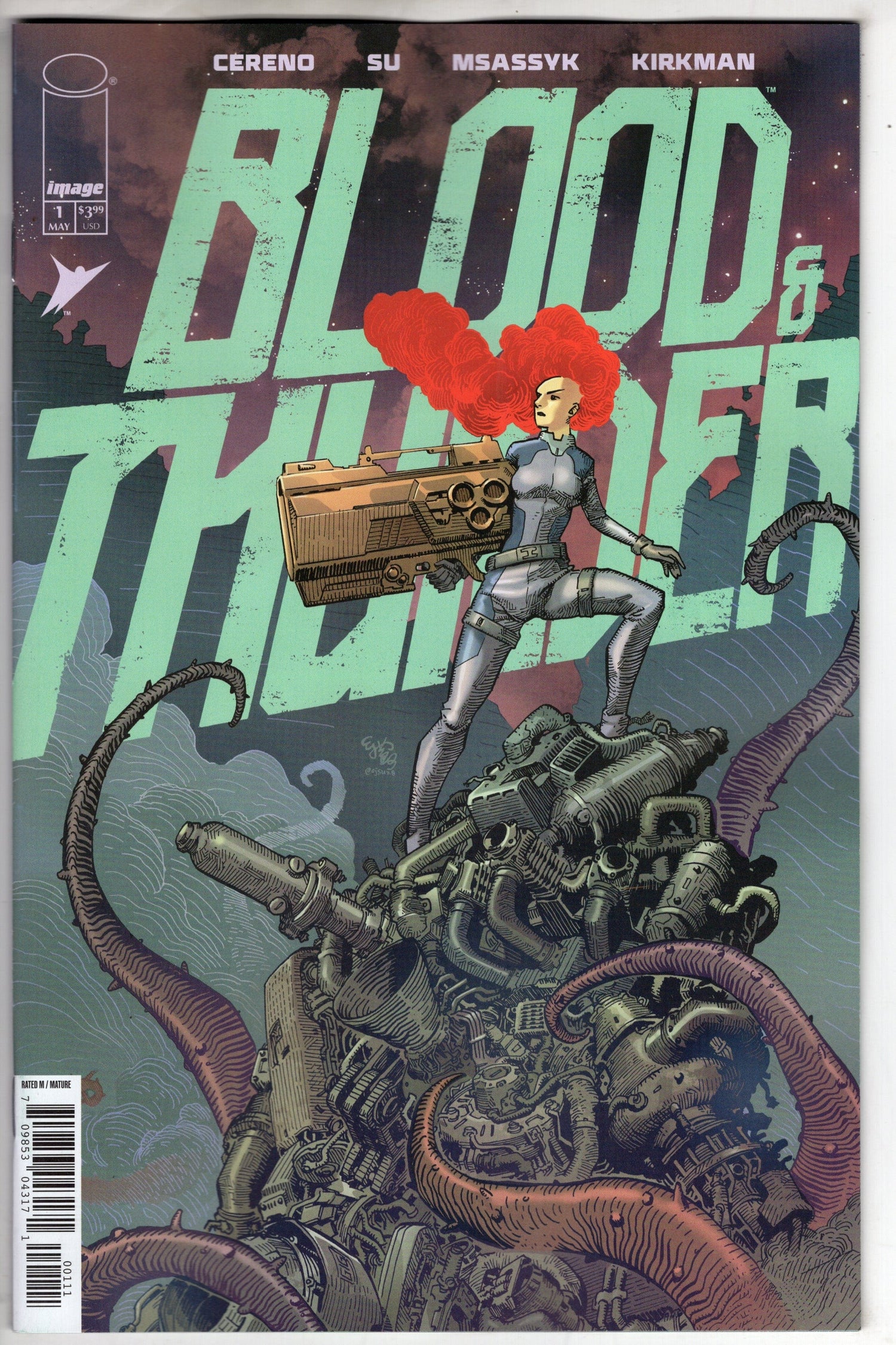 Image Comics COMIC BOOKS BLOOD & THUNDER #1 CVR A EJ SU & MSASSYK (MR)