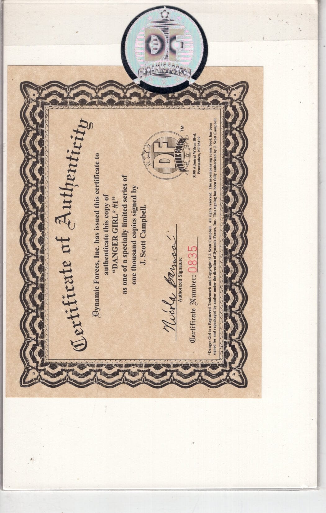 Image Comics Comics Danger Girl #1  Signed by Campbell  [VF/NM]