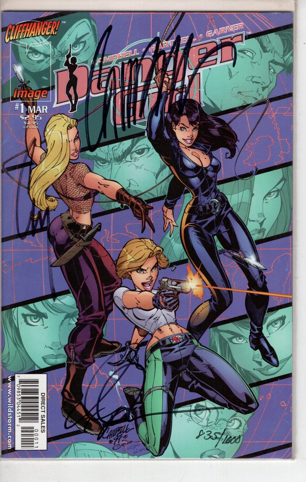 Image Comics Comics Danger Girl #1  Signed by Campbell  [VF/NM]