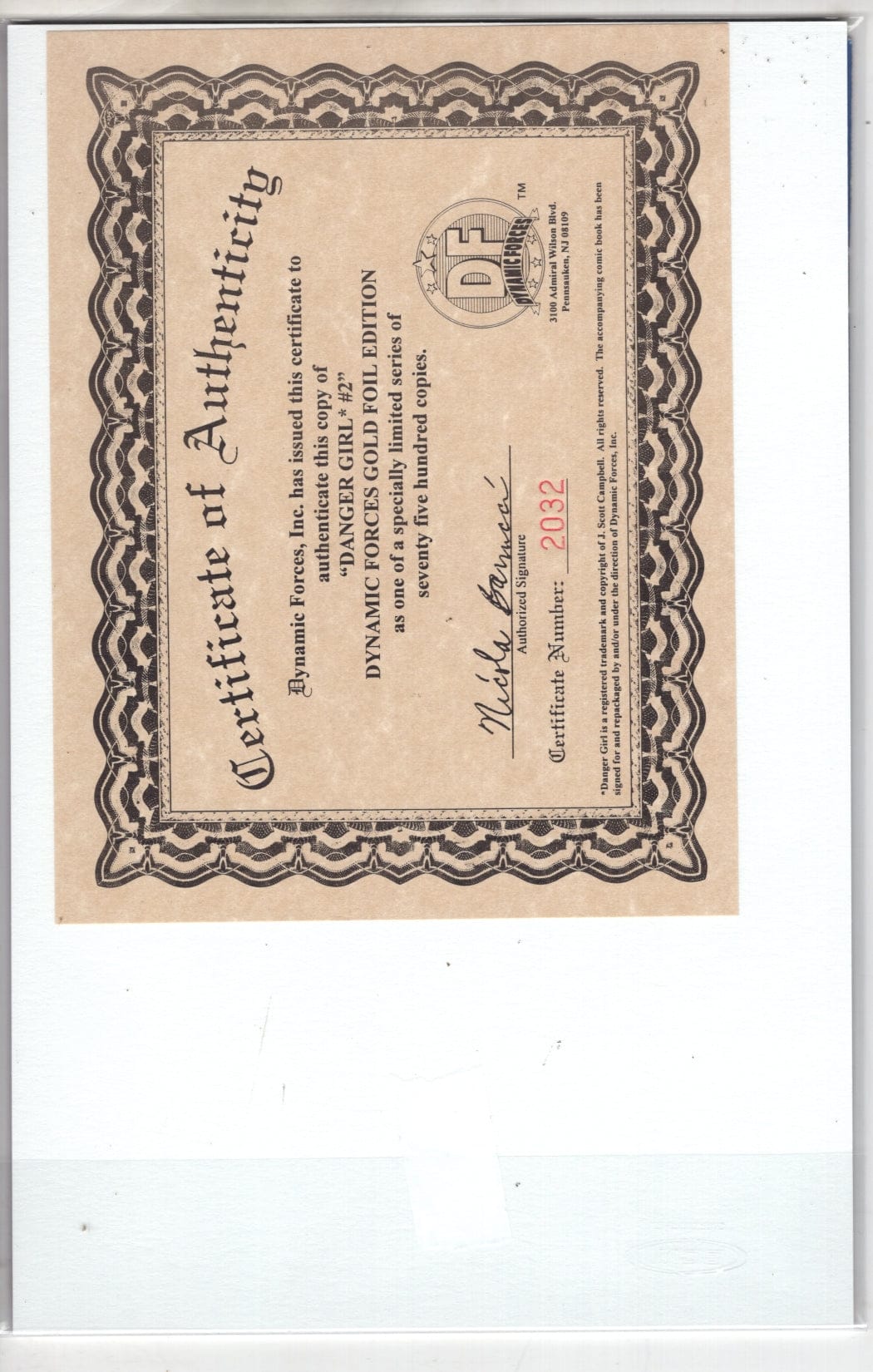 Image Comics Comics Danger Girl #2 CVR A.DF.GOLD [VF/NM]