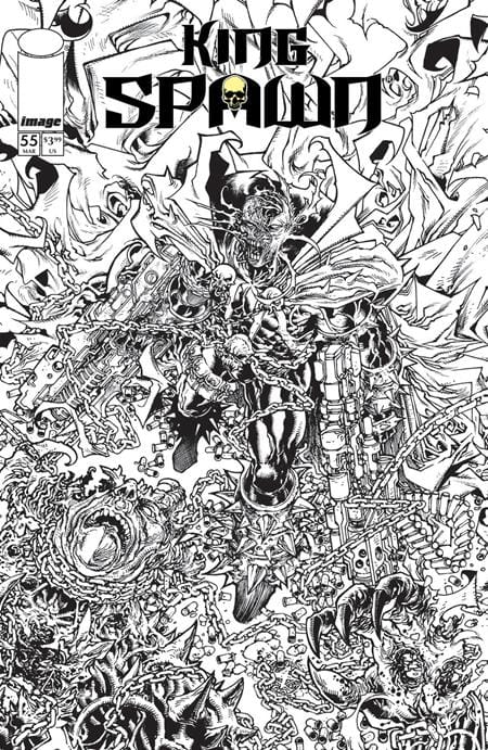 Image Comics NEW NEXT WEEK KING SPAWN #55 CVR B HARVEY TOLIBAO B&W VAR (VF/NM)