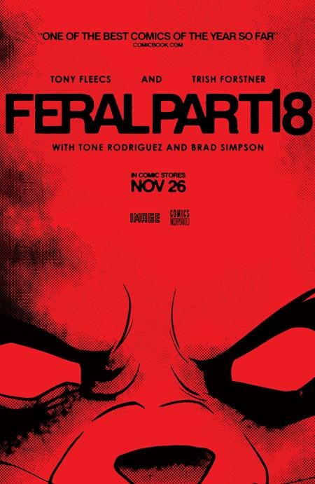 Image Comics NEW THIS WEEK FERAL #18 CVR B TONY FLEECS & TRISH FORSTNER MOVIE POSTER HOMAGE VAR