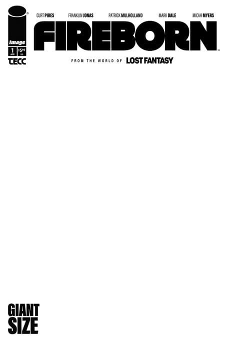 Image Comics NEW THIS WEEK FIREBORN #1 CVR E BLANK SKETCH VAR (VF/NM)