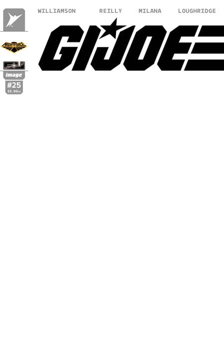 Image Comics NEW THIS WEEK GI JOE #25 CVR H BLANK SKETCH NIGHT FORCE VAR (VF/NM)