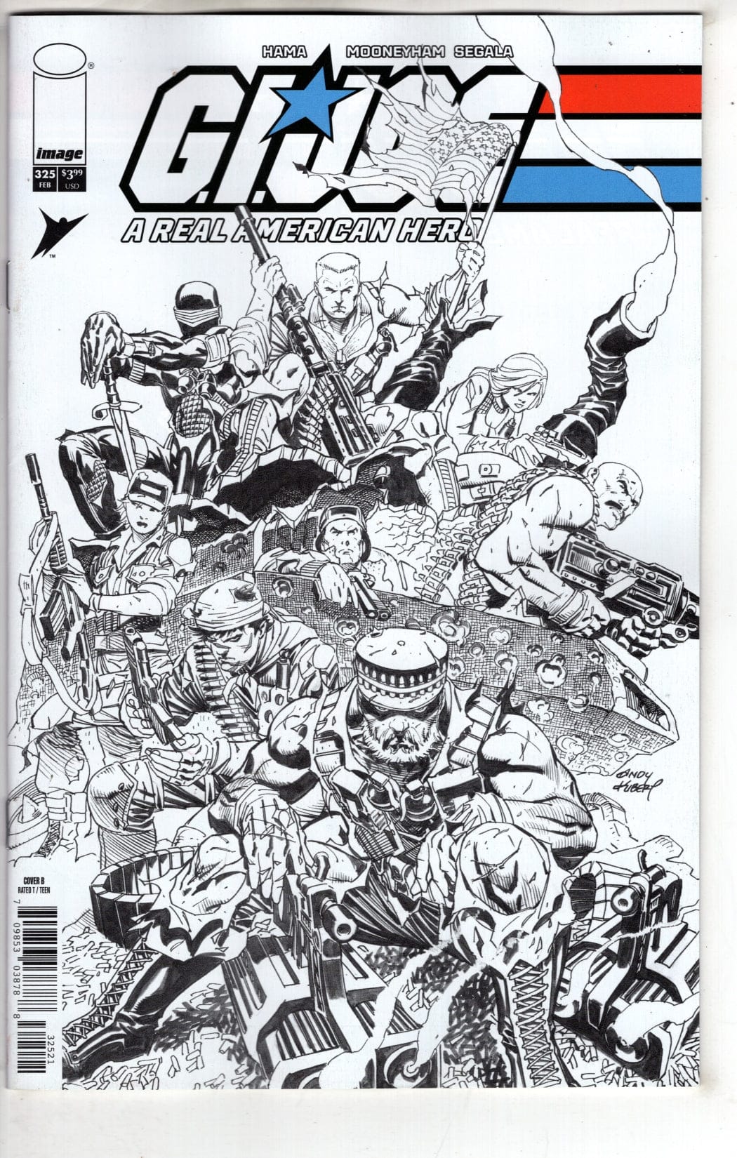 Image Comics NEW THIS WEEK GI JOE A REAL AMERICAN HERO #325 CVR B ANDY KUBERT B&W VAR (VF/NM)