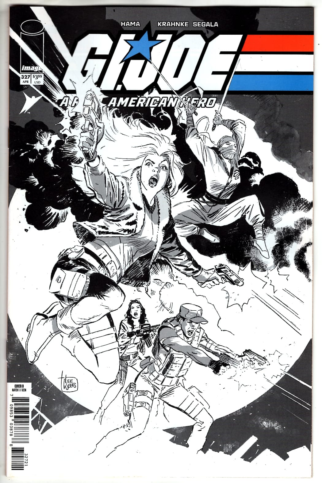 Image Comics NEW THIS WEEK GI JOE A REAL AMERICAN HERO #327 CVR B LEE WEEKS B&W VAR (VF/NM)