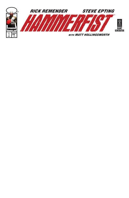 Image Comics NEW THIS WEEK HAMMERFIST #1 CVR D BLANK SKETCH VAR (MR) (VF/NM)