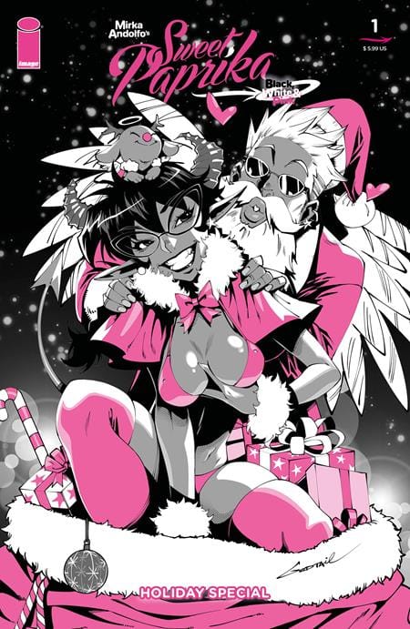 Image Comics NEW THIS WEEK MIRKA ANDOLFOS SWEET PAPRIKA BLACK WHITE & PINK HOLIDAY SPECIAL (ONE SHOT) CVR B GODTAIL VAR (MR)