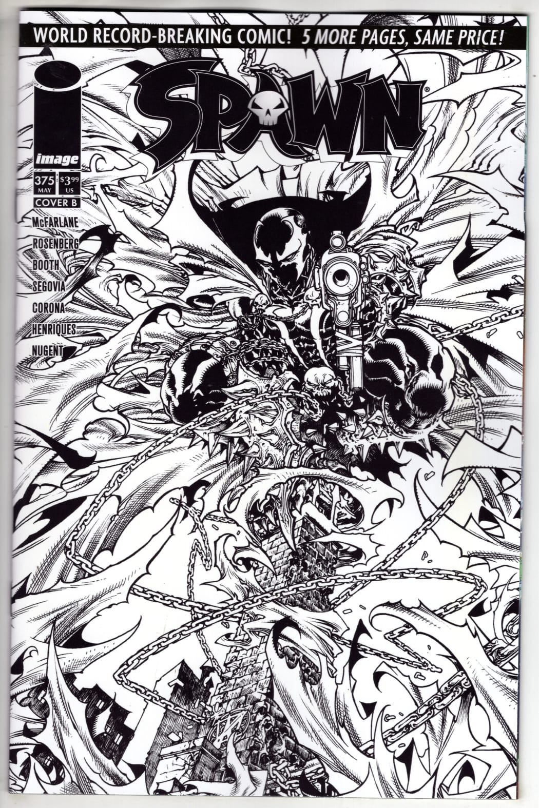 Image Comics NEW THIS WEEK SPAWN #375 CVR B HARVEY TOLIBAO B&W VAR (VF/NM)