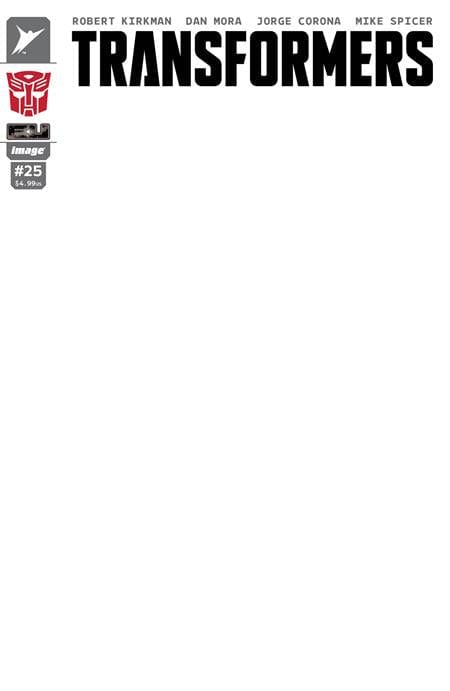Image Comics NEW THIS WEEK TRANSFORMERS #25 CVR G BLANK SKETCH AUTOBOT VAR